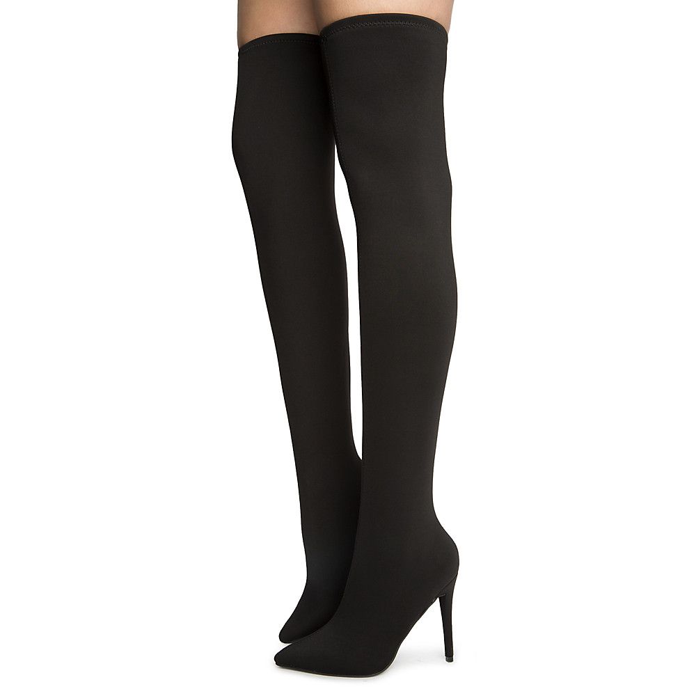 spandex knee high boots