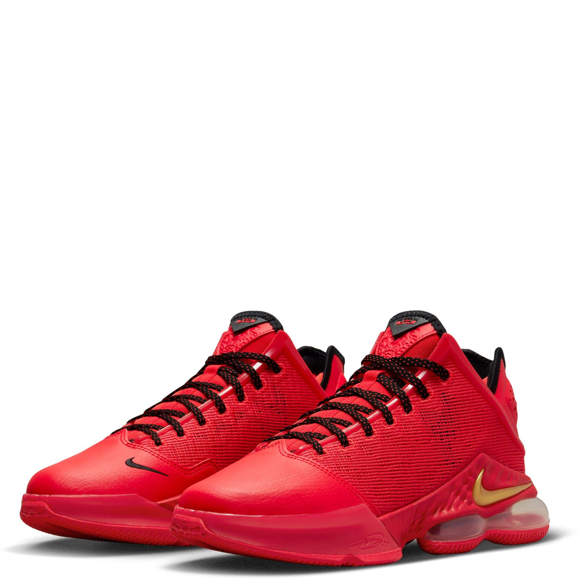 Nike LeBron 19 Low Light Crimson Basketball Shoes, Red/Black, Size: 9.5