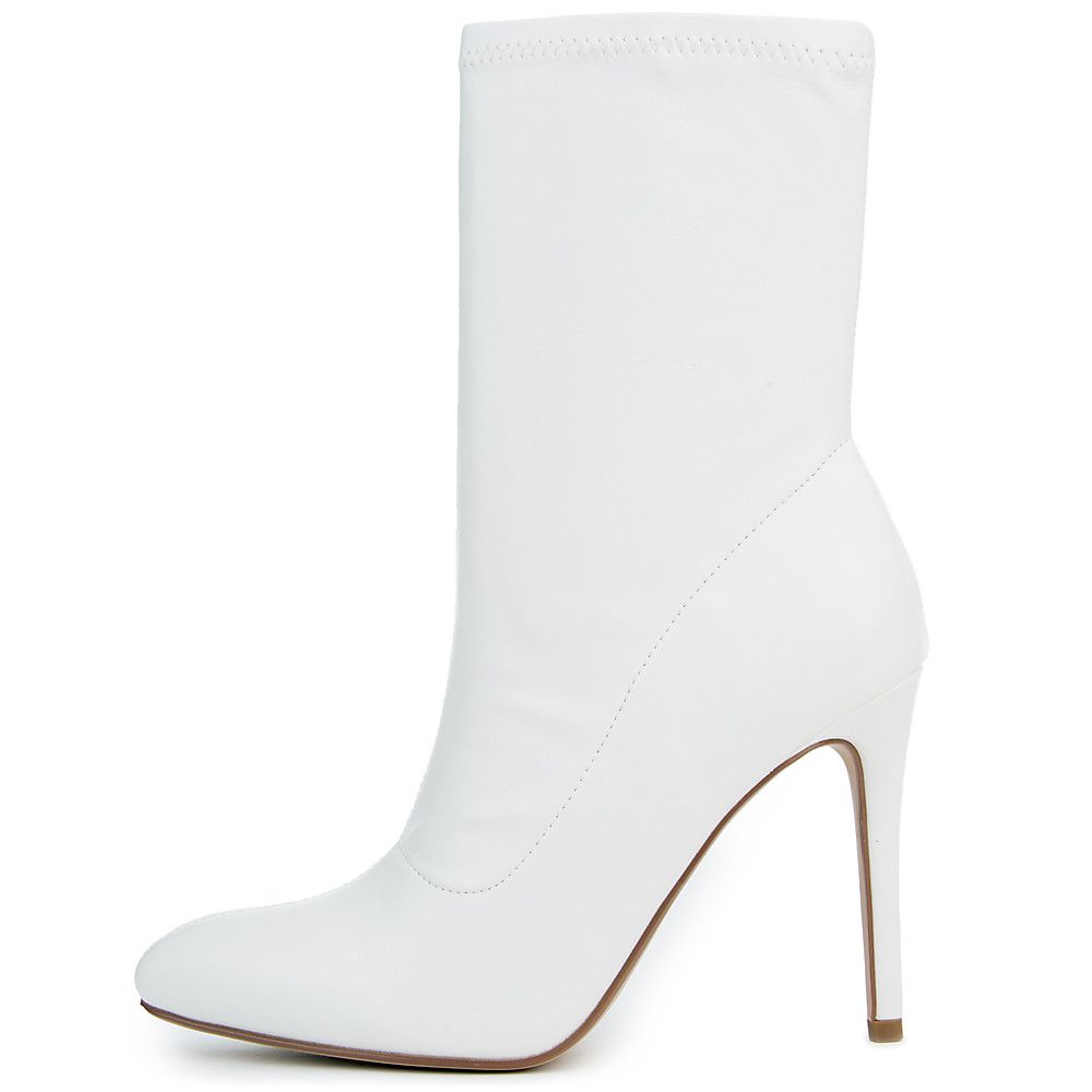CD DEAN ANKLE BOOTS WHITE CALFSKIN