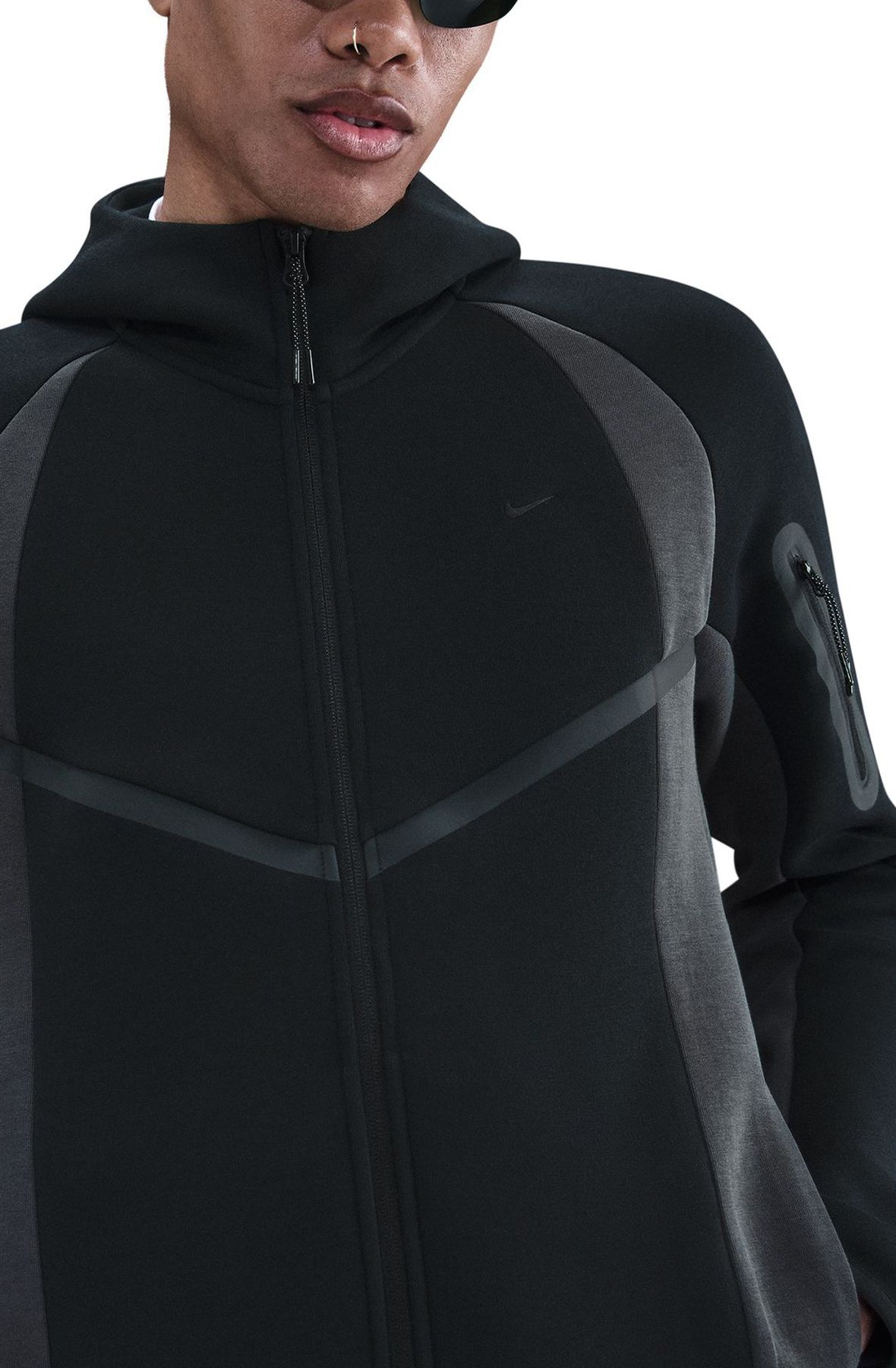 NIKE Tech Color-Block Full-Zip Fleece Wind Runner Jacket IF1325