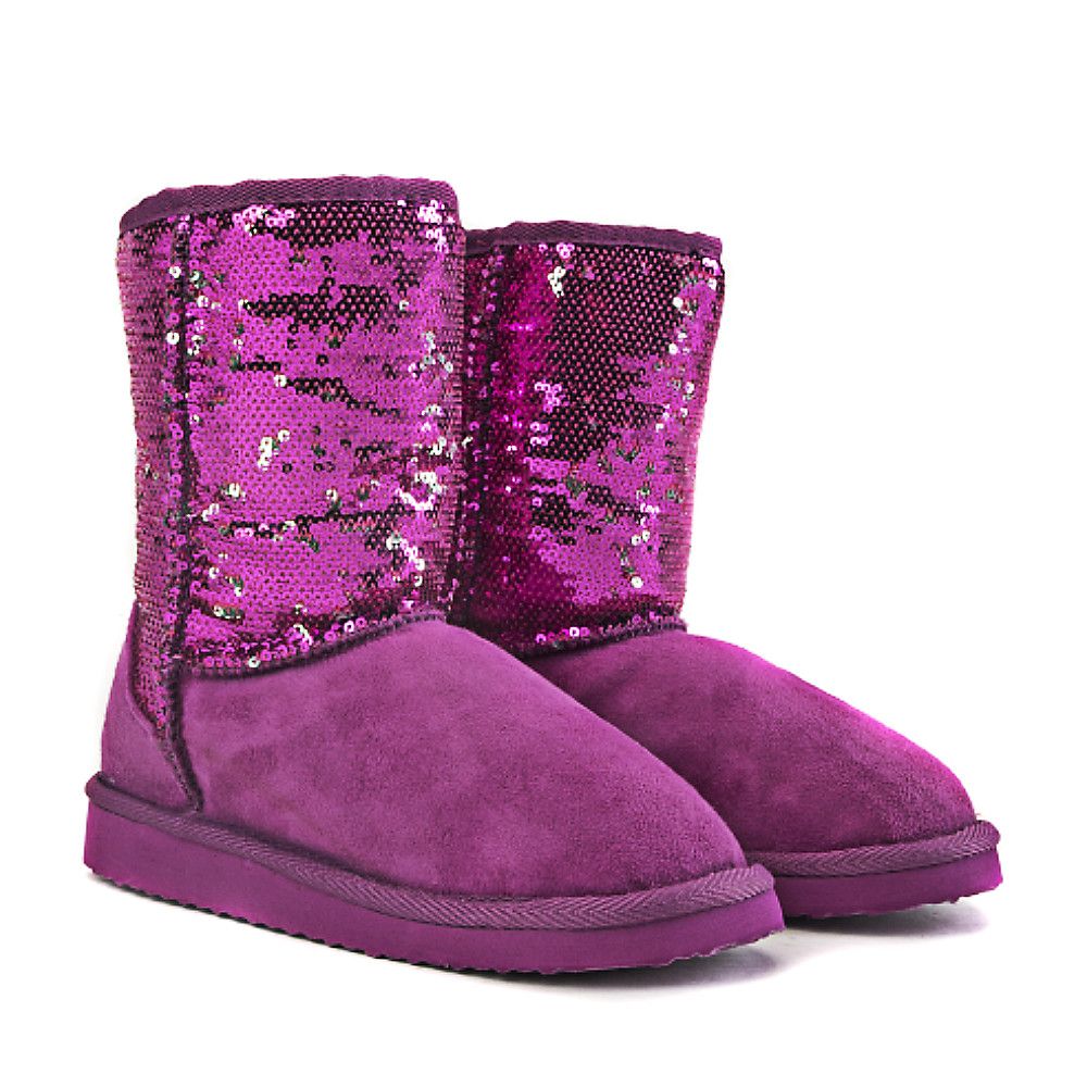 sequin flat boots