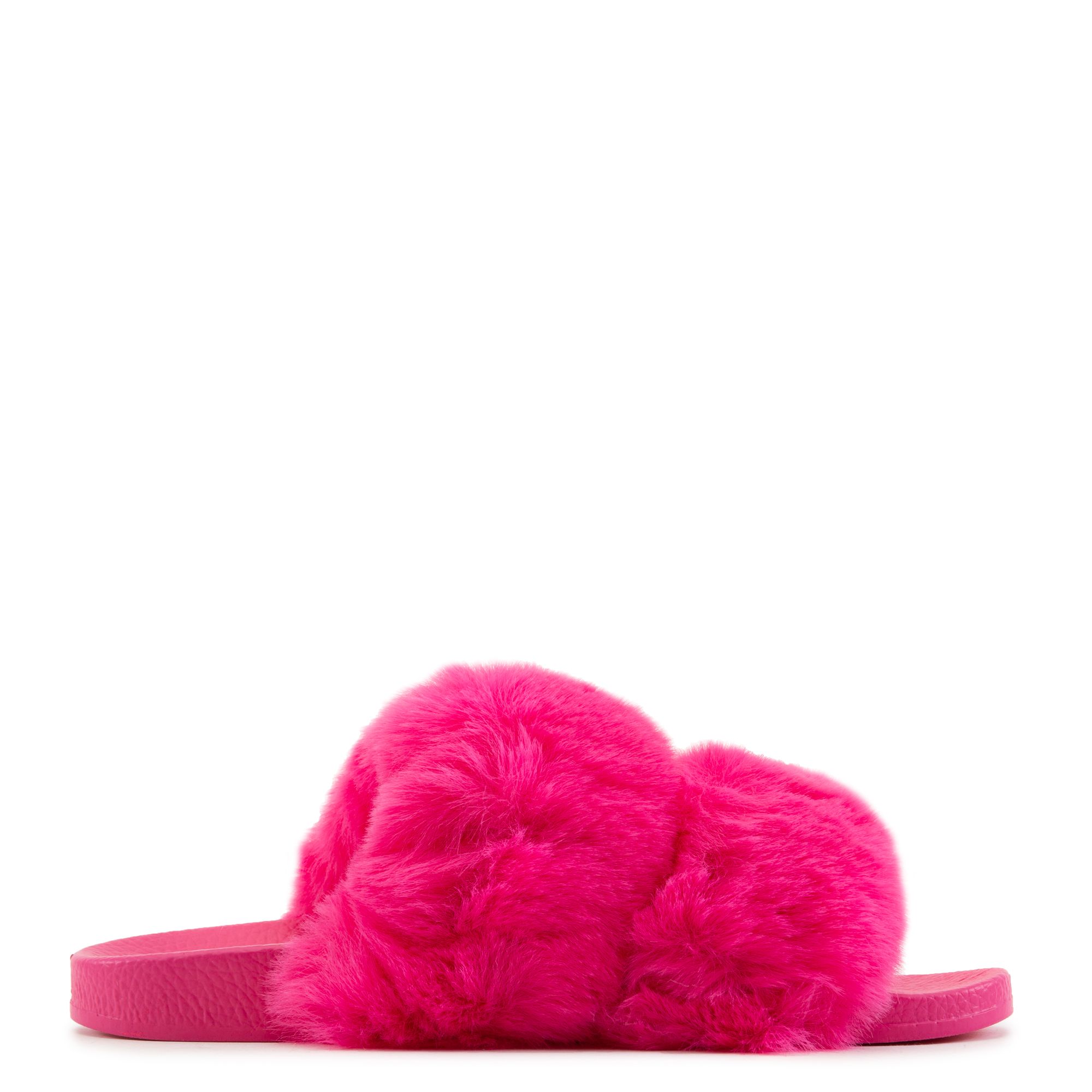 Diva Boutique Your Way Pink Faux Fur Slides