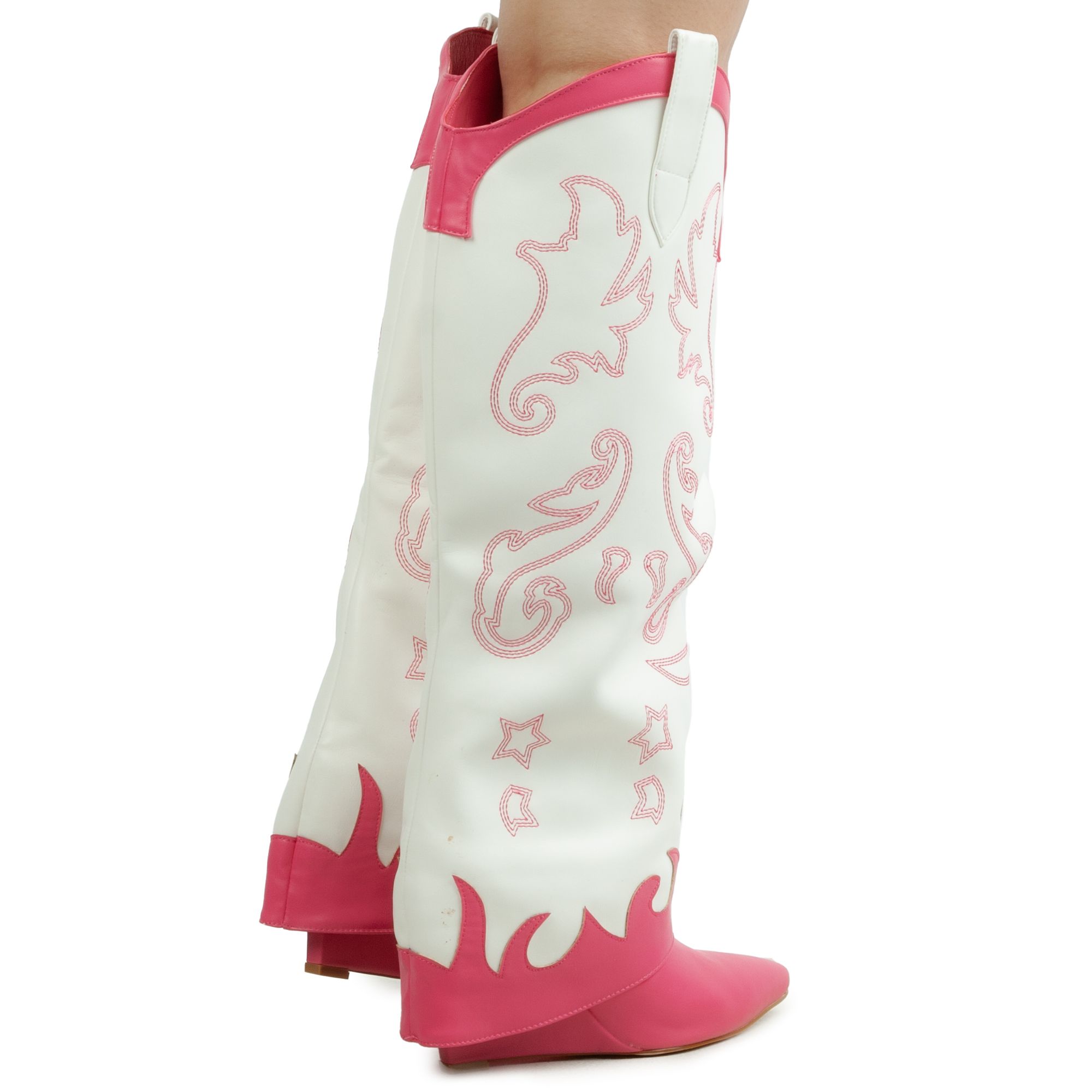 AZALEA WANG Wedge Western Boot OUTLAND-FUCH - Shiekh