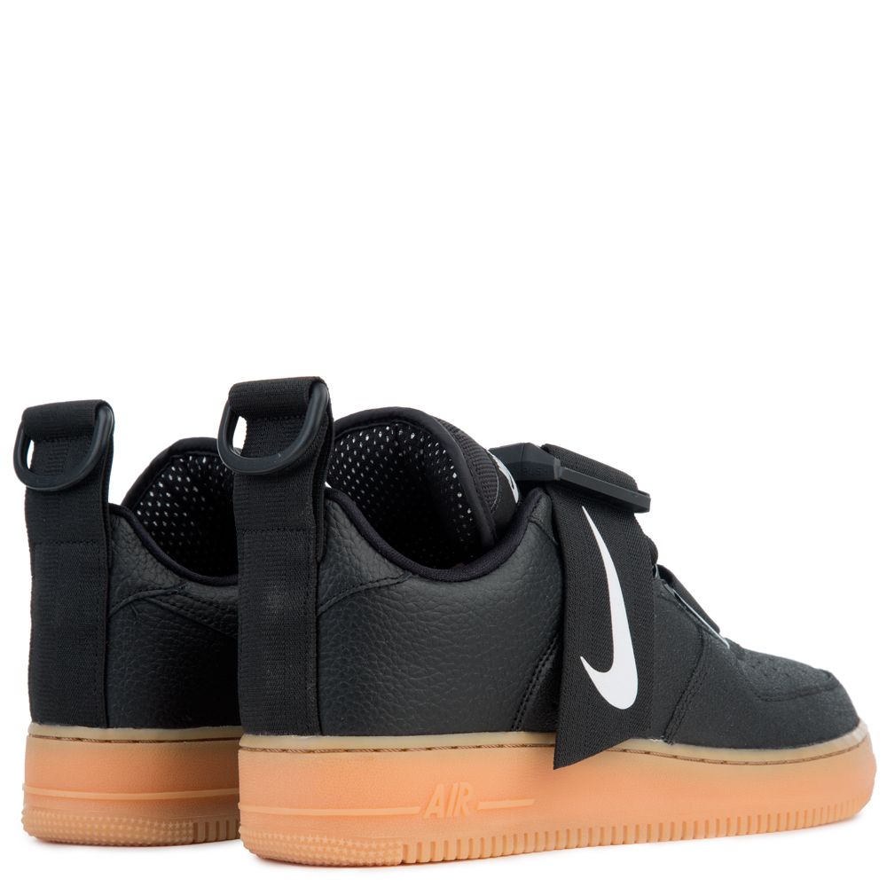 Nike Air Force 1 Utility Unisex/Men's Shoes Black/White/Gum-Medium Brown  ao1531-002 