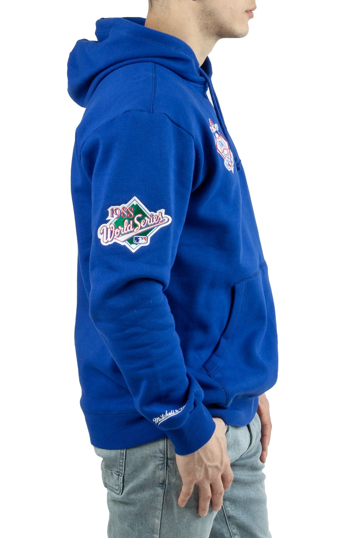 Men's Mitchell & Ness Heathered Royal Los Angeles Dodgers Lightweight  Pullover Hoodie