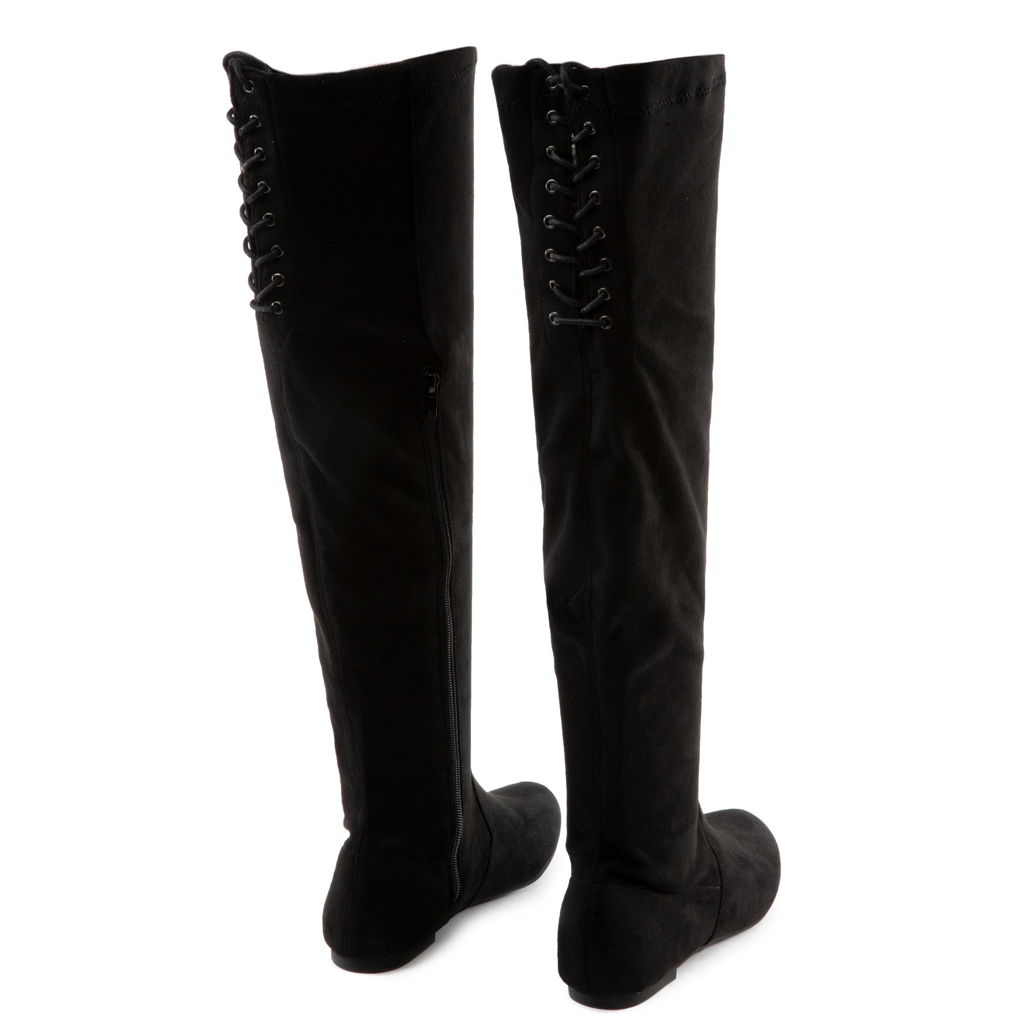 TWIN TIGER FOOTWEAR Vickie-40 Over The Knee Boots VICKIE-40OK-BLK - Shiekh