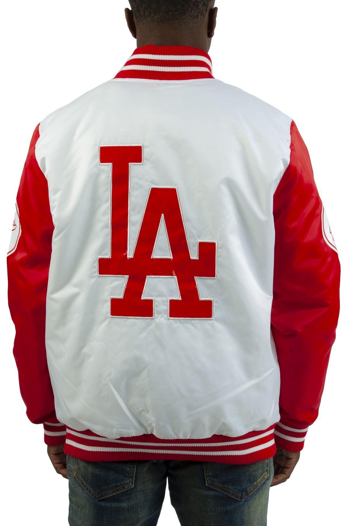 STARTER Las Vegas Raiders White Red Jacket LS200572-RAD - Shiekh