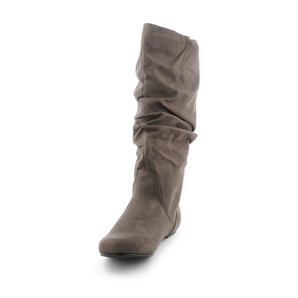 womens mid calf boots flat