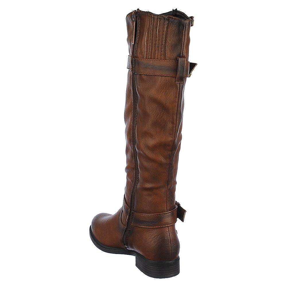 SHIEKH Women's KneeHigh Leather Boot Pita 18 PITA18/COGNAC Shiekh