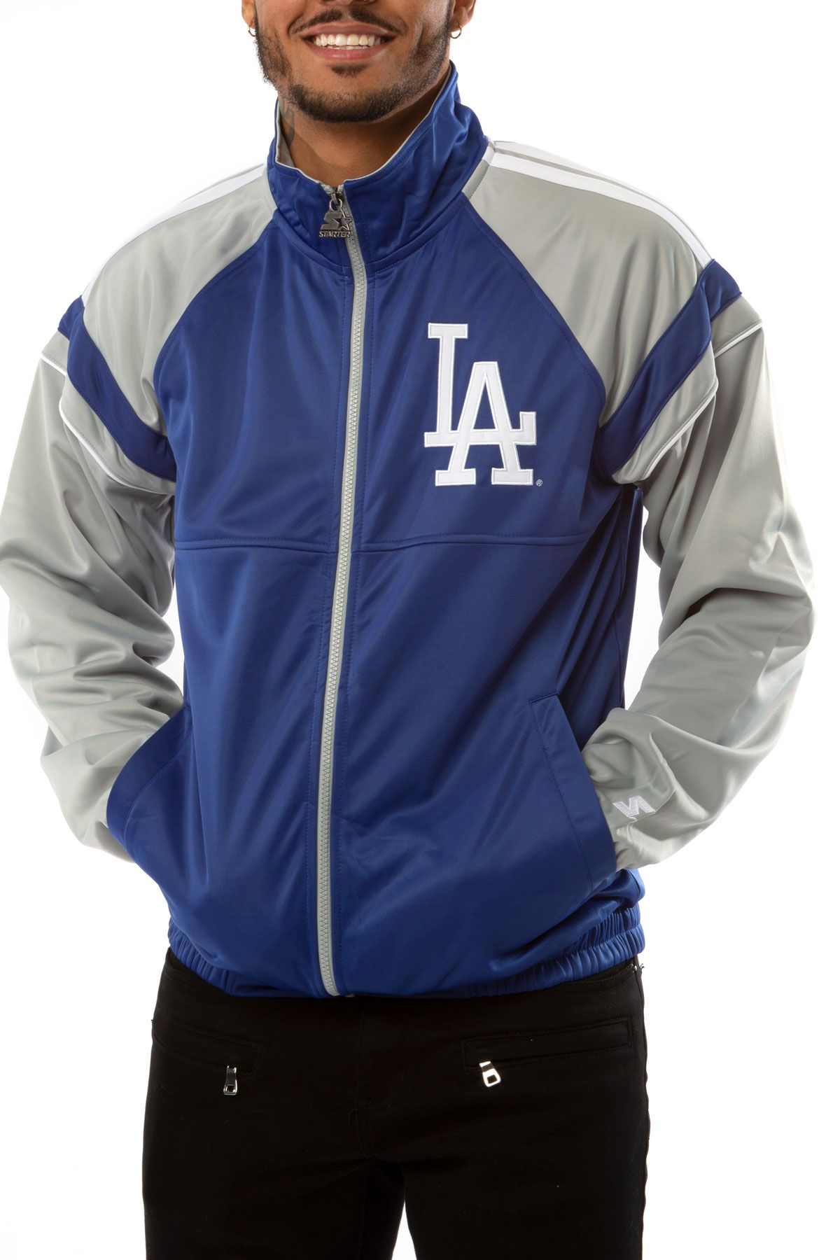 Starter V-Neck Los Angeles Dodgers Blue Windbreaker