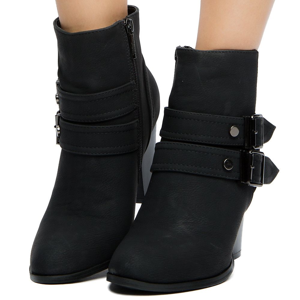 ELEGANT Women's Malena-12 Ankle Boots MALENA-12/BLACK - Shiekh
