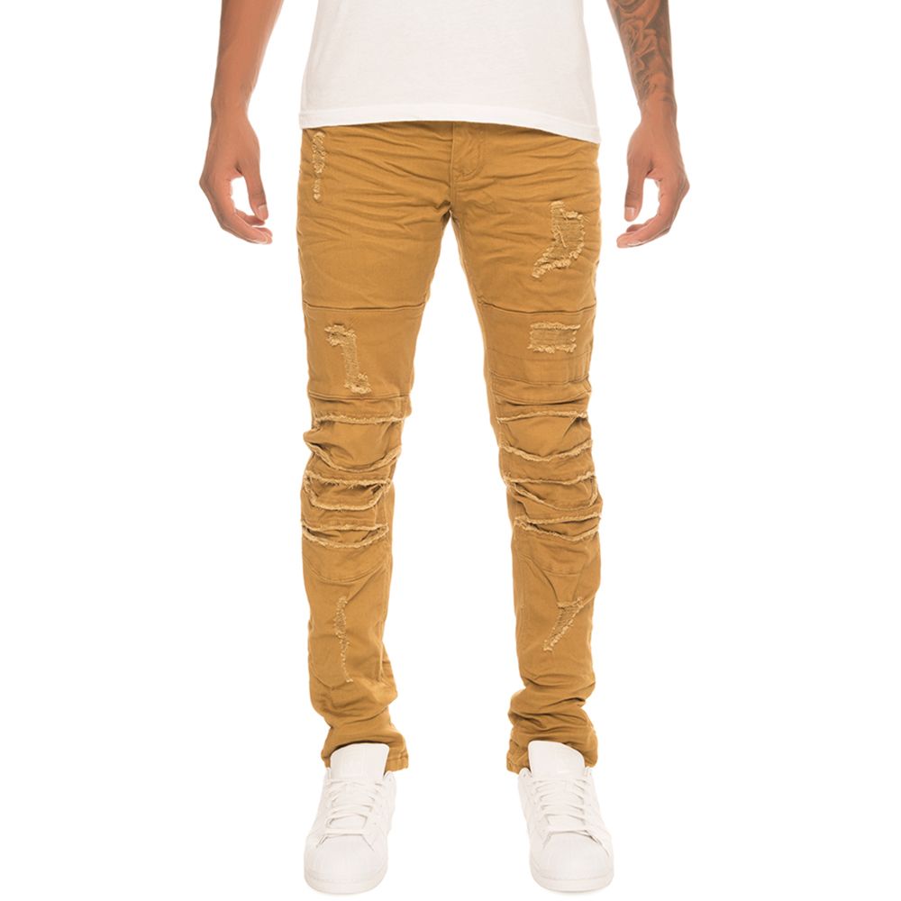 mens brown ripped jeans