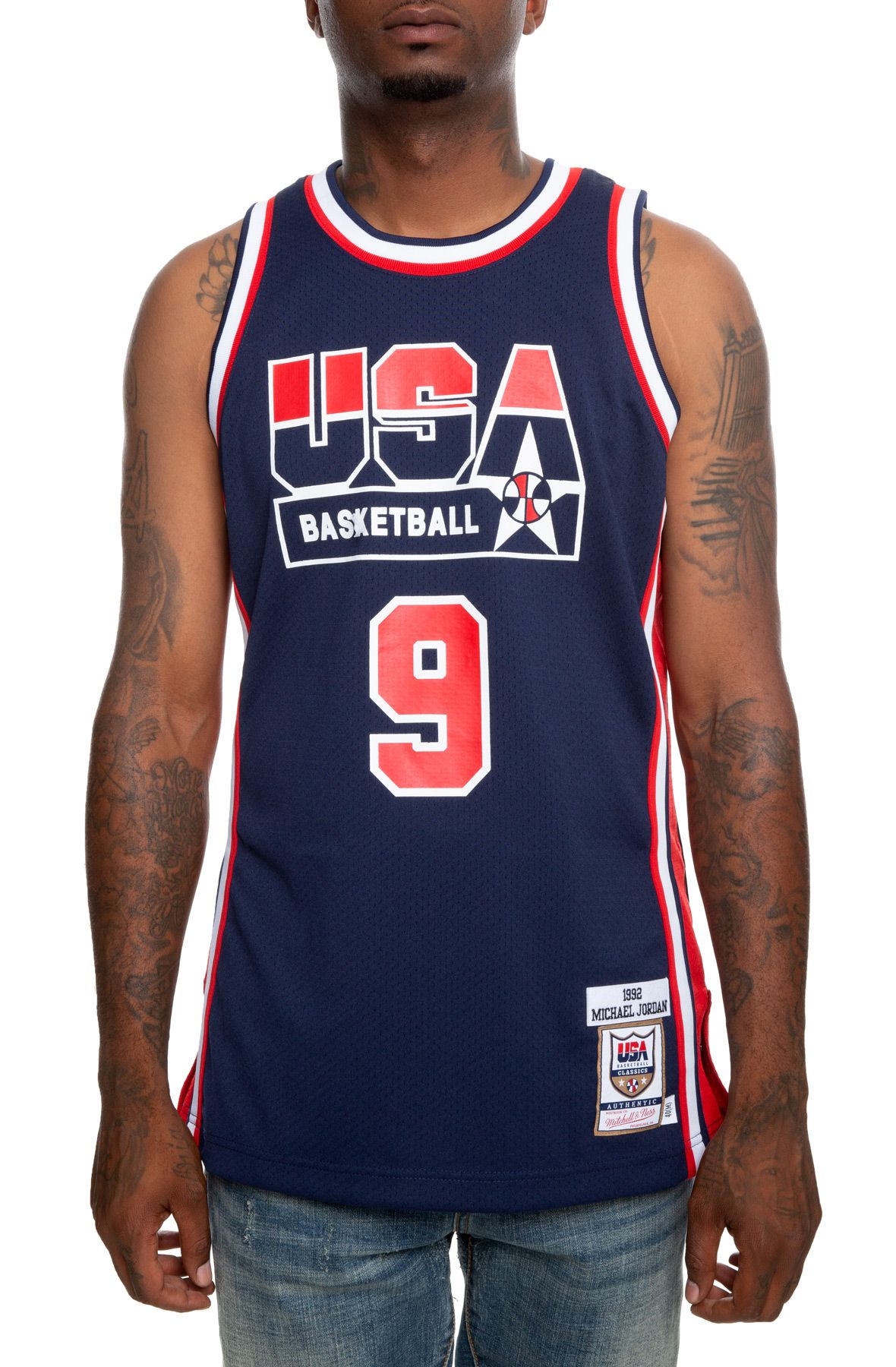 MITCHELL AND NESS Michael Jordan Authentic USA Jersey AJY4GS18414 ...
