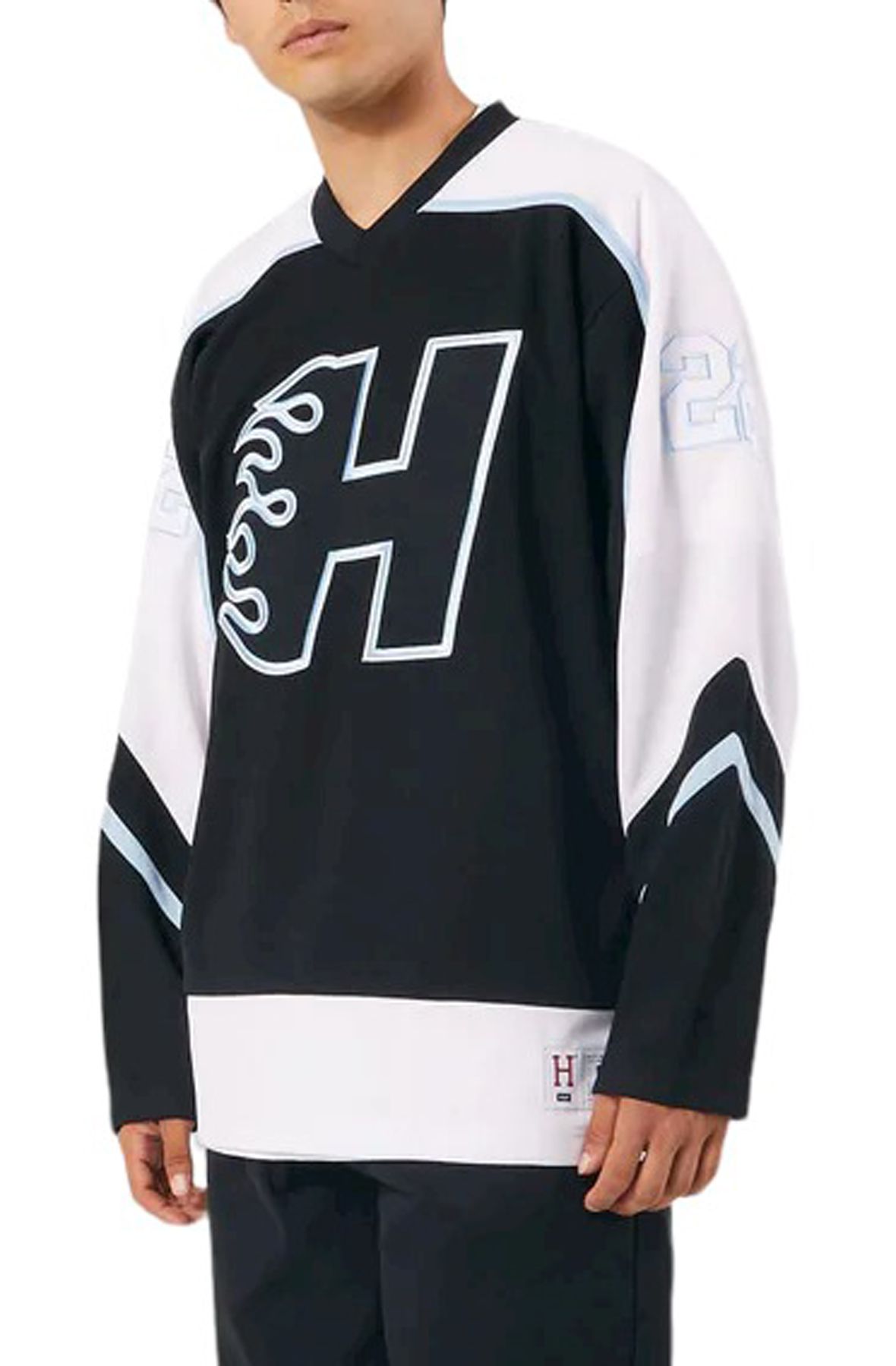 HUF Enforcer Hockey Jersey for Men, White, Small