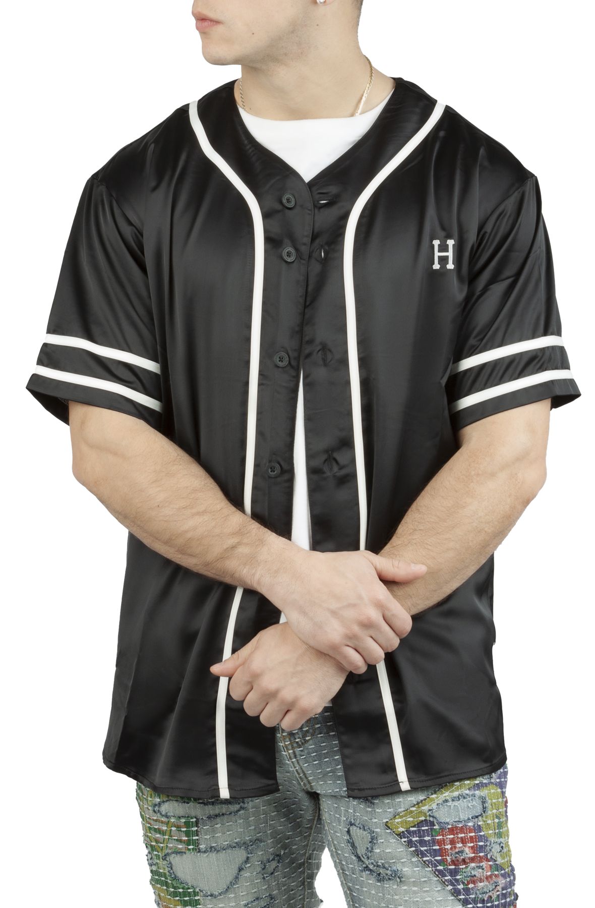 Huf Community Hand Baseball Jersey Black / Medium