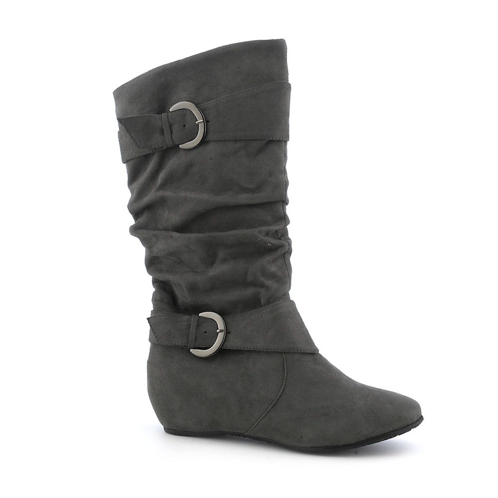 womens gray mid calf boots