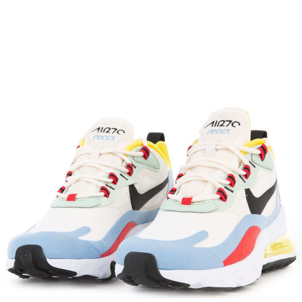 Nike Air Max 270 React White Blue Red Yellow Black AT6174-002 Women's Size  12 W