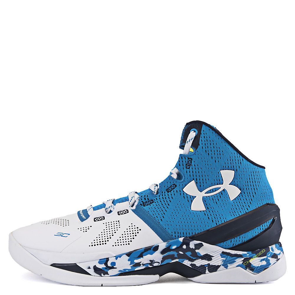 steph curry shoes white and blue