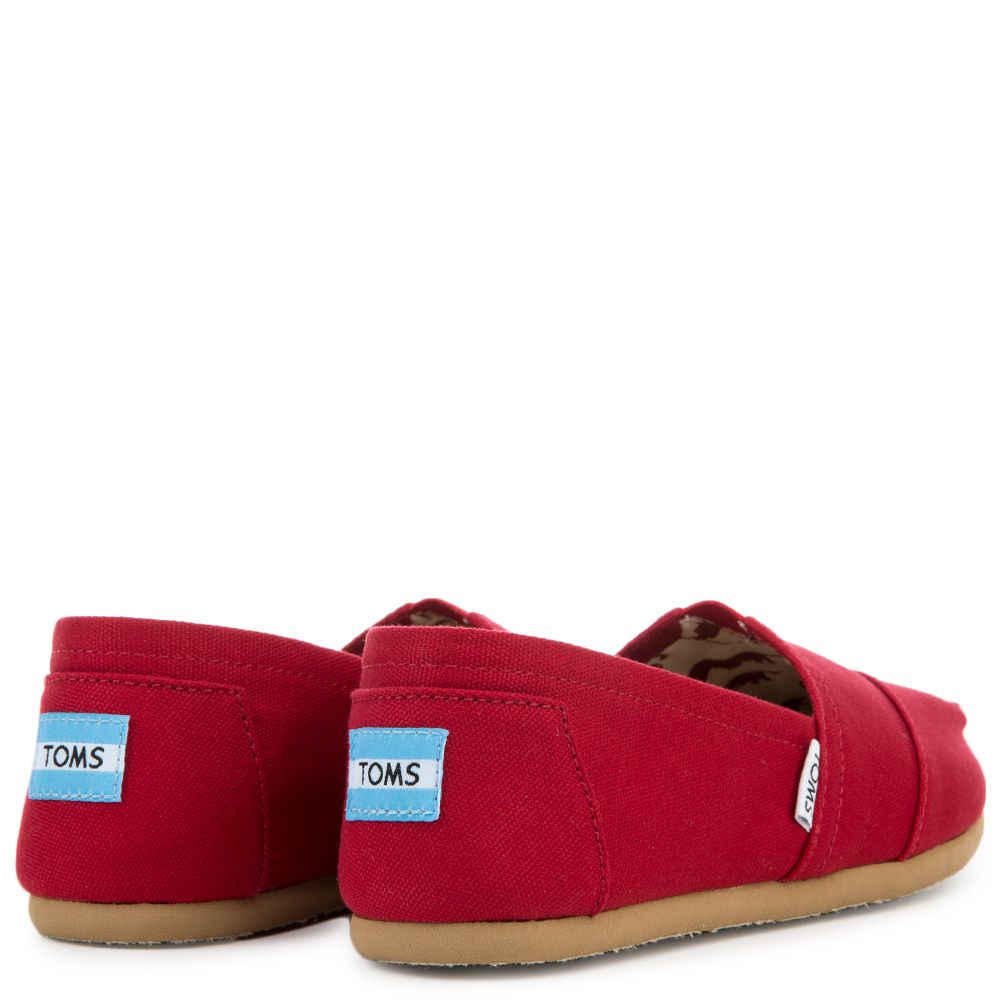 red canvas flats