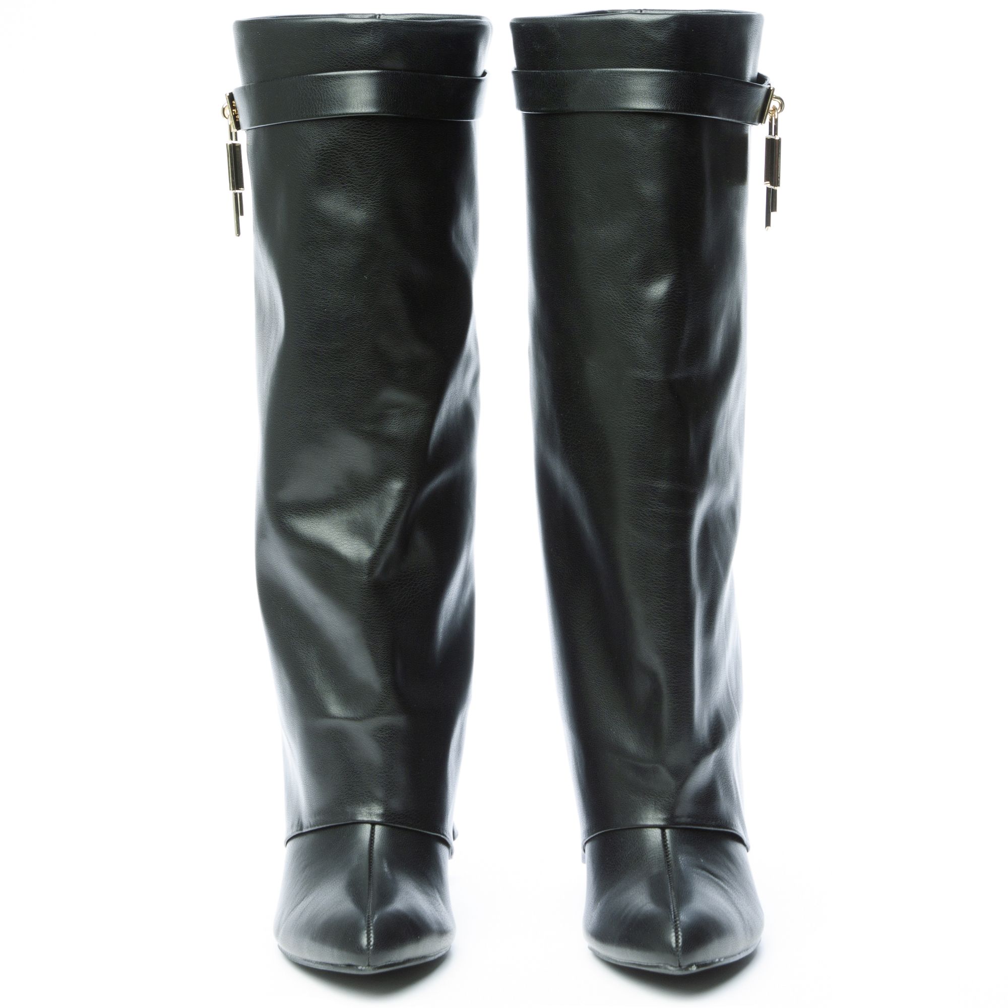 LILIANA Mutto-1 Drape Knee High Boot MUTTO-1-BLK - Shiekh