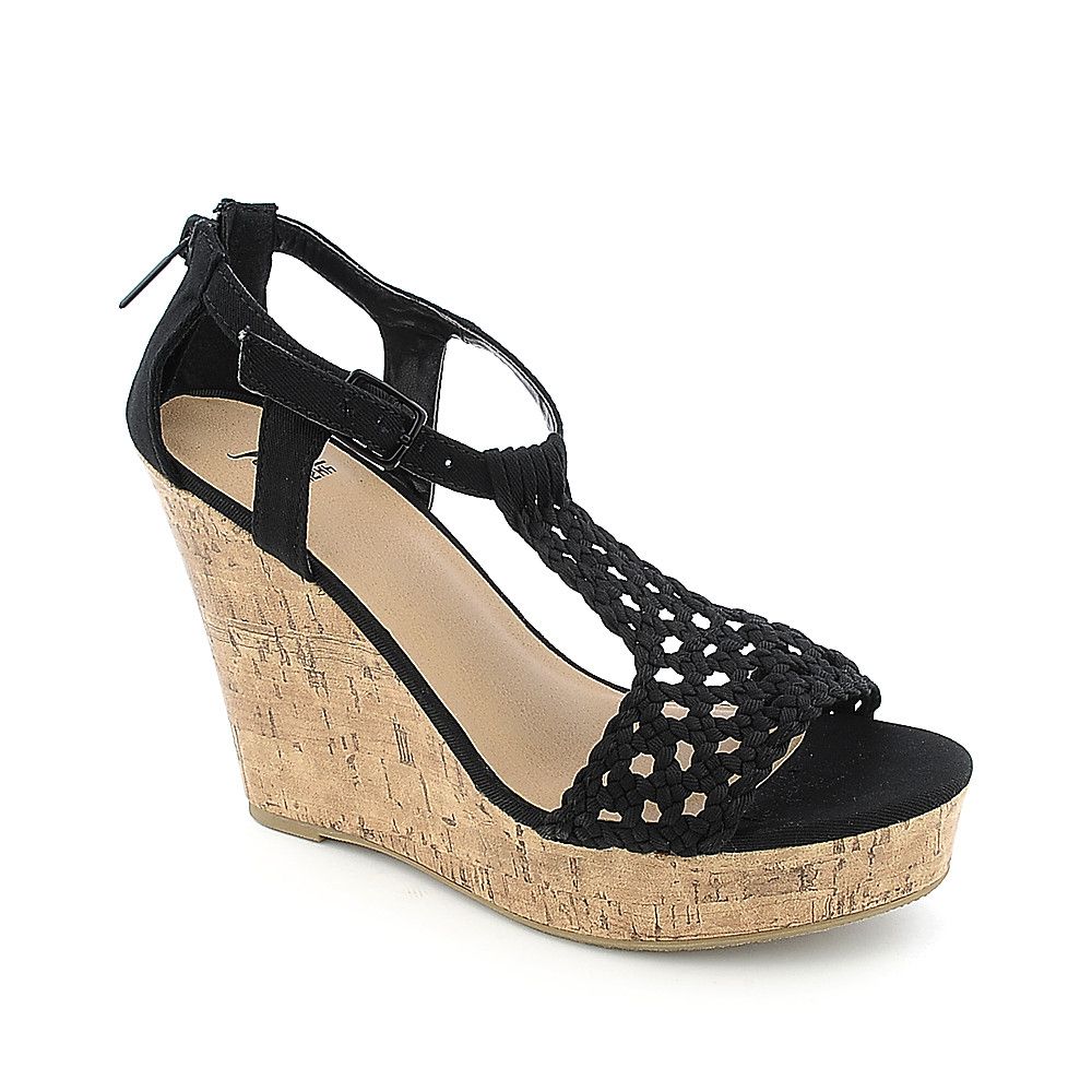 SHIEKH Women's S-XL0471 Wedge Sandal FD S-XL0471/BLK - Shiekh