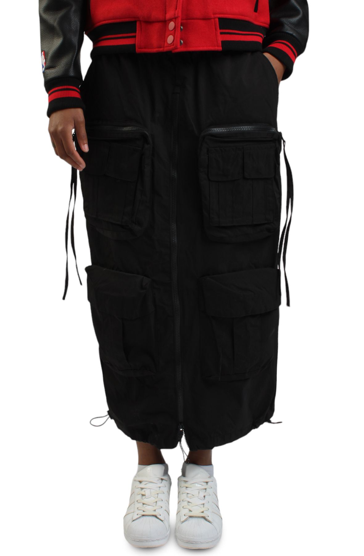 SMOKE RISE Utility Straight Long Skirt EK24321BLK - Shiekh