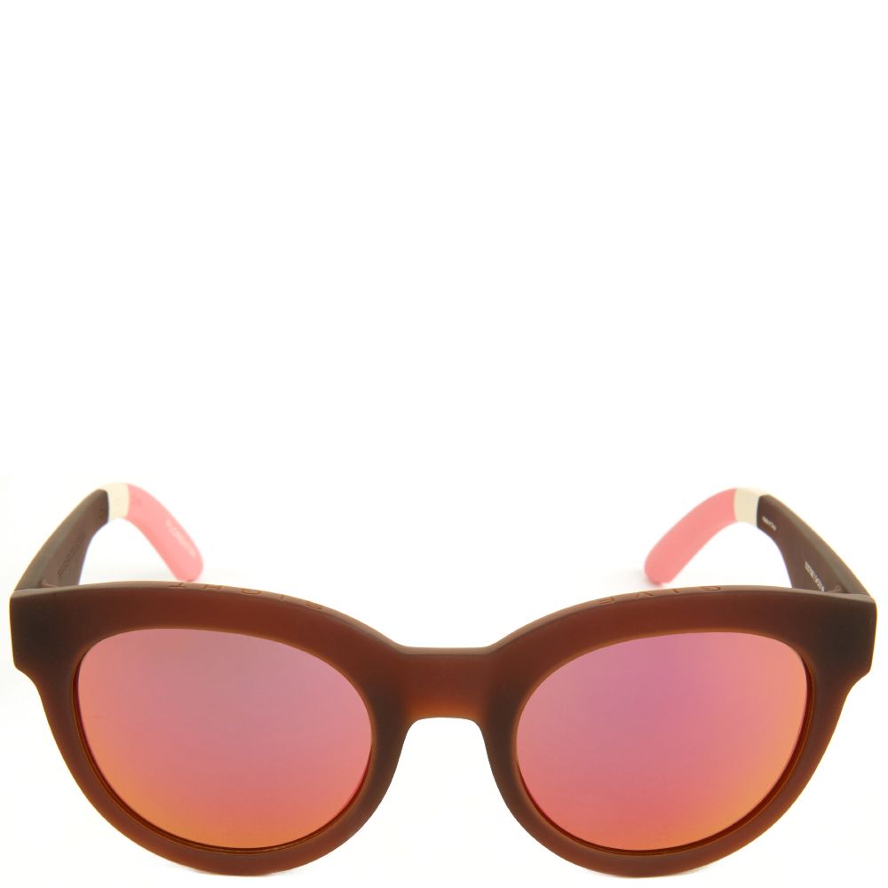 TOMS Traveler Florentin Brown Sunglasses with Blue and Red Plaid Case Florentin” Matte Smoke Lilac-Violet Mirror Traveler  main image 2