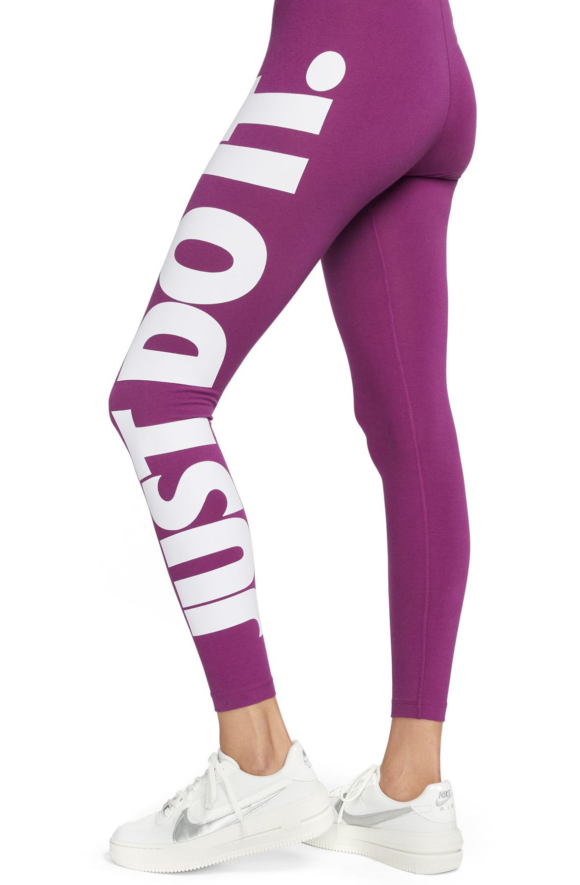 Nike Women's Sportswear Essential High-Waisted Graphic Leggings-Purple -  Hibbett