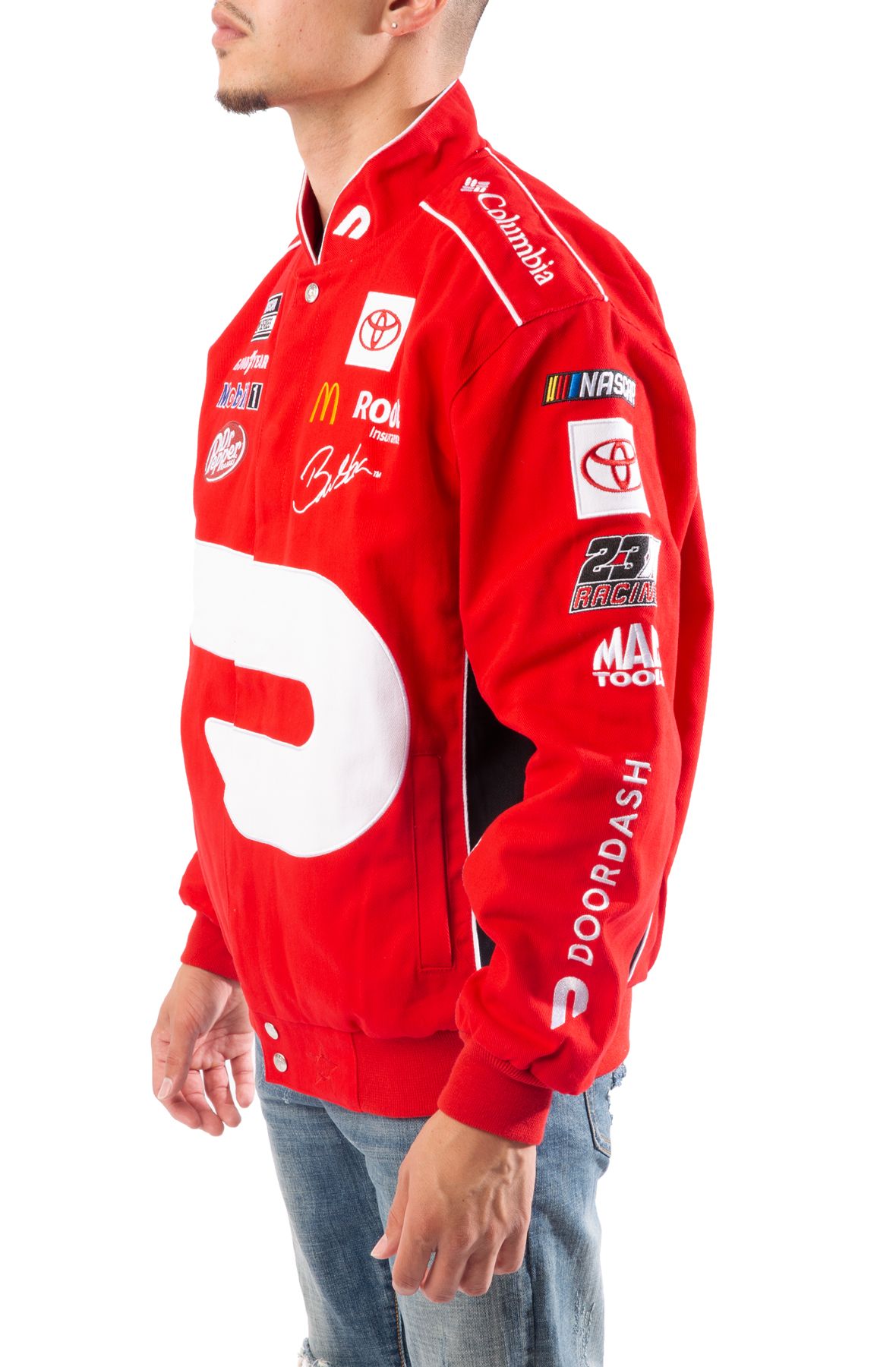 JH DESIGN DoorDash Racing Jacket BW0303DD21-RED - Shiekh