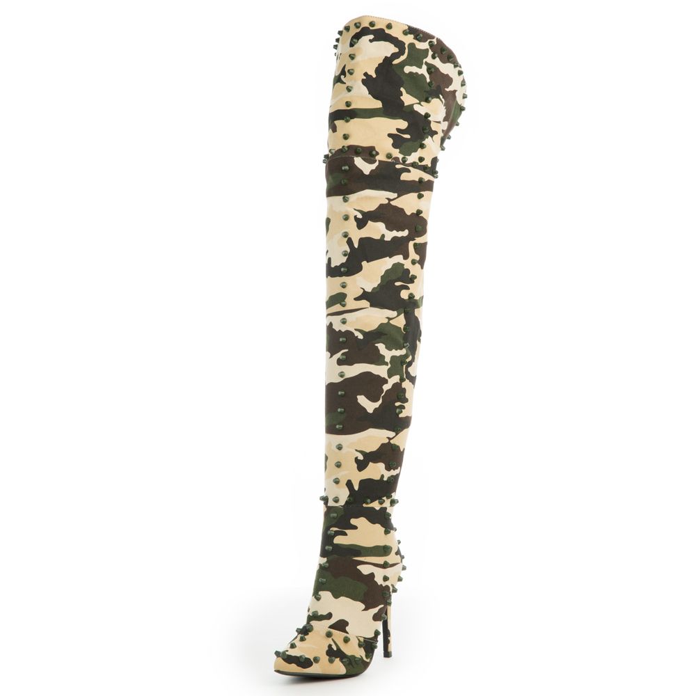 Thigh high 2025 camo boots