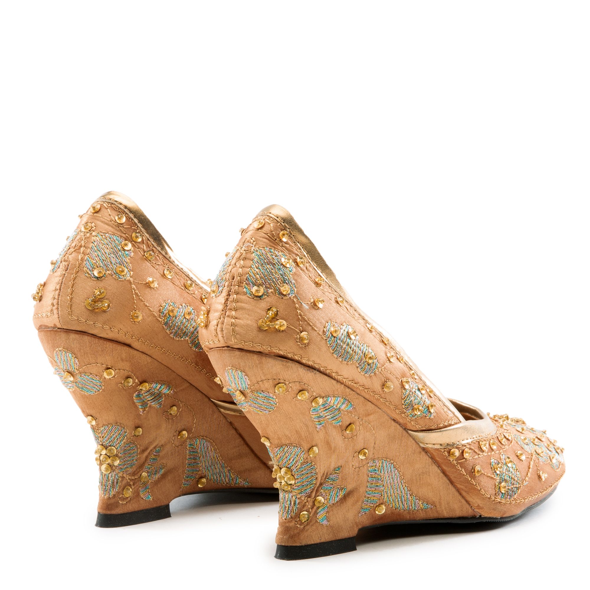 satin wedges
