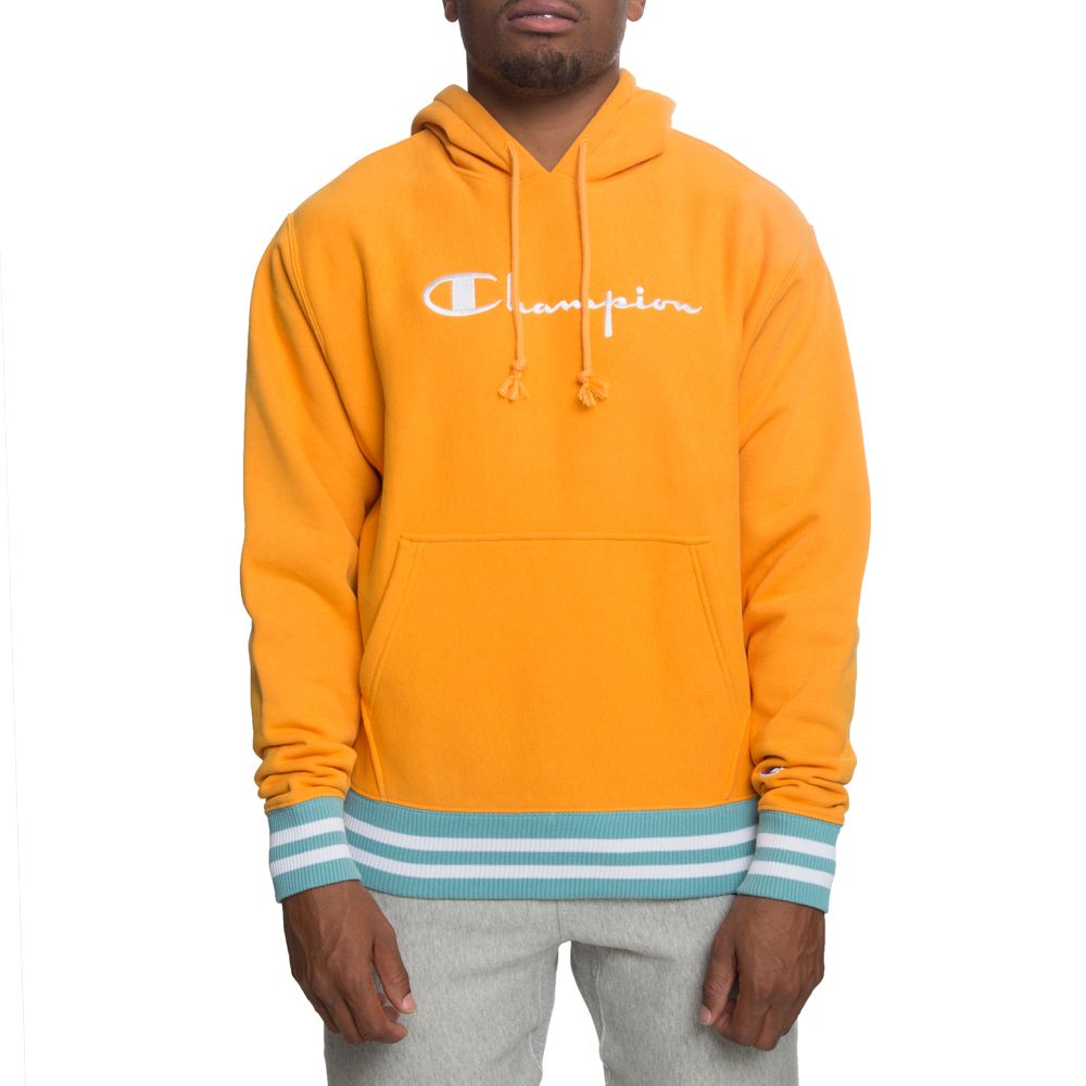 orange champion hoodie