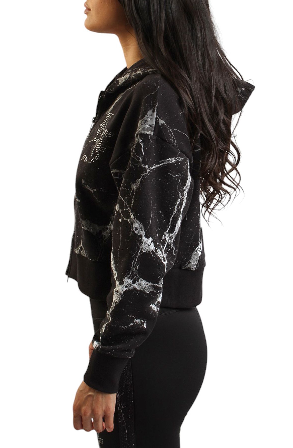 PUMA HOOPS X LAFRANCE WRITTEN IN CHROME CROPPED HOODIE