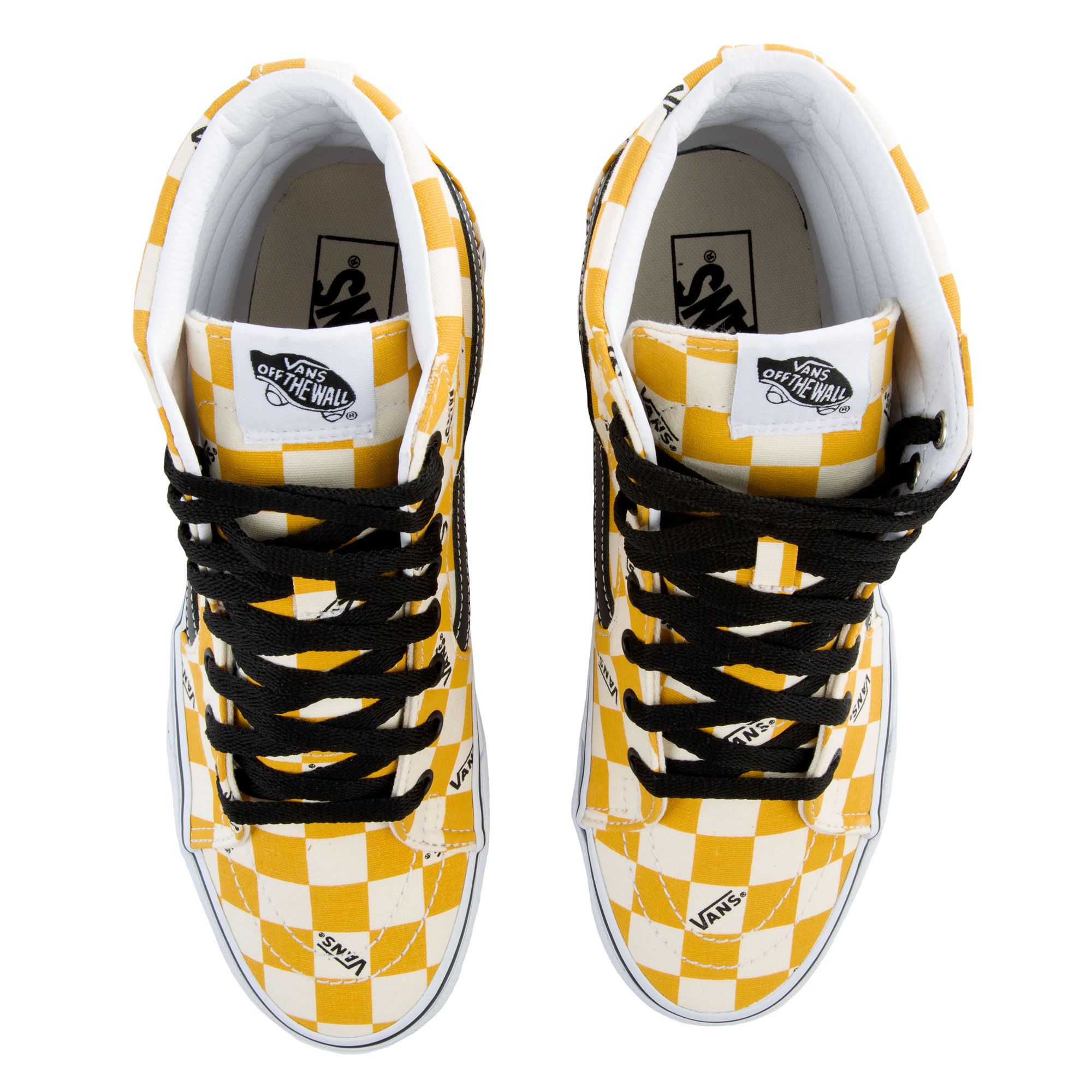 Vans Sk8-Hi Hi Top Checkerboard Skateboard Shoes Men Sz 11.5 Yolk Yellow Mustard VANS Sk8 Hi Unisex Yellow Suede Canvas High Top Skate Shoes  main image 3