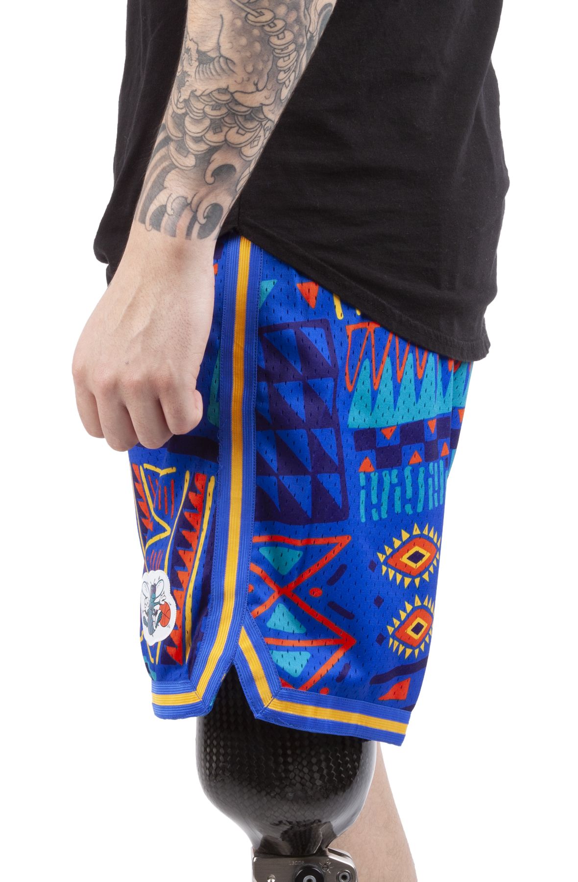 MITCHELL AND NESS Hornets Game Day Tribal Pattern Shorts PSHR4837