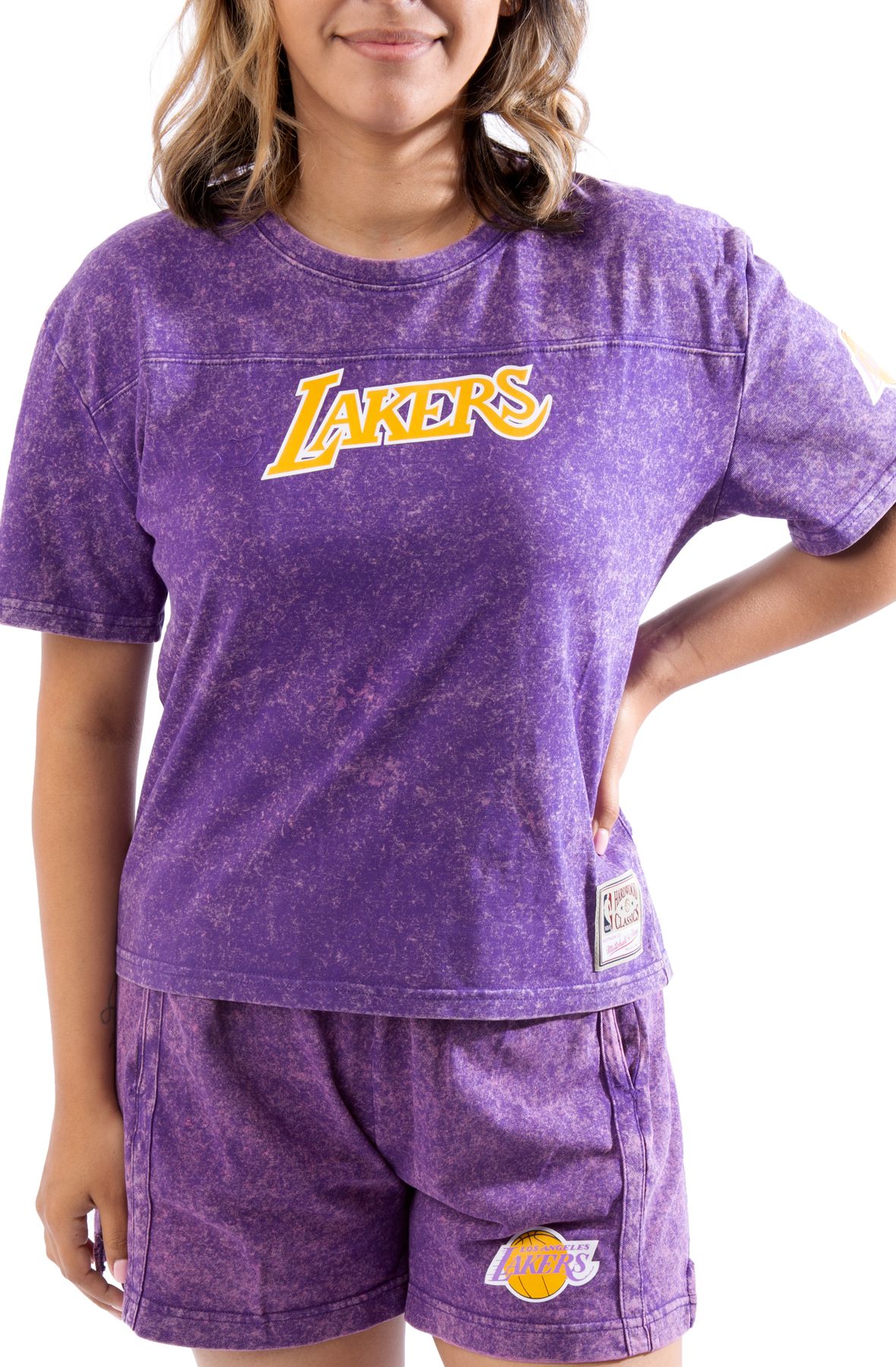 LA Lakers Washed Team Logo Purple T-Shirt