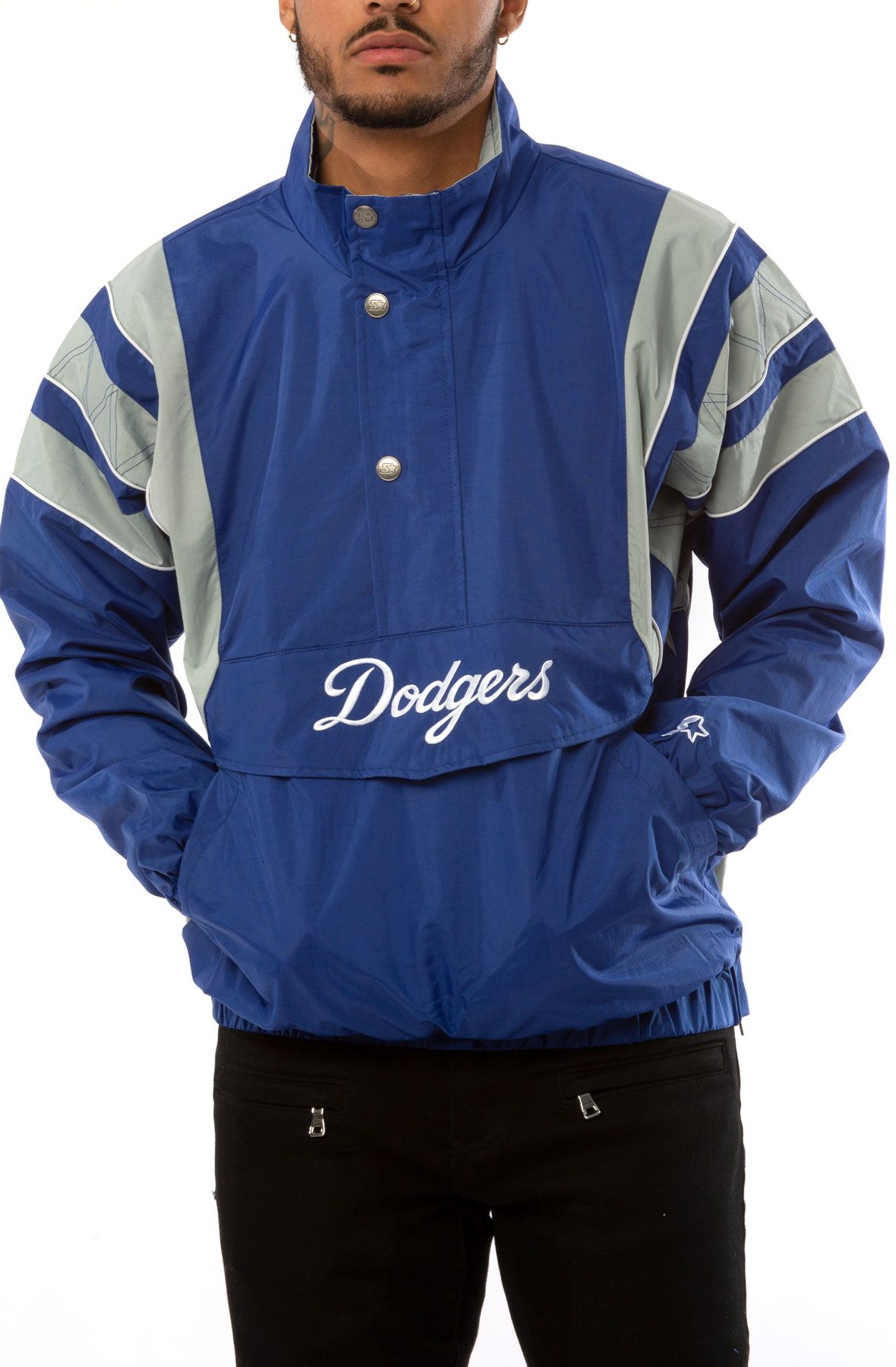 STARTER Los Angeles Dodgers Nylon 1/2 Zip Jacket LS050733LAD