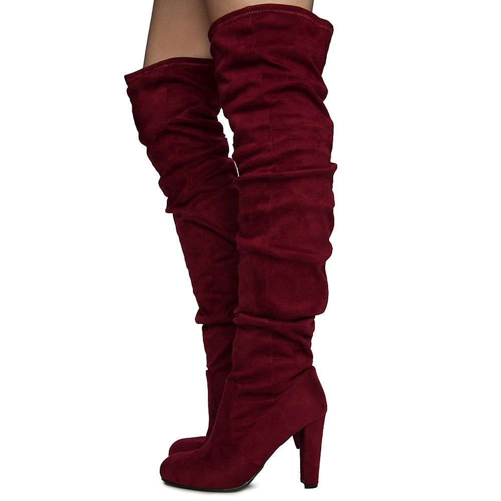 burgundy boots womens