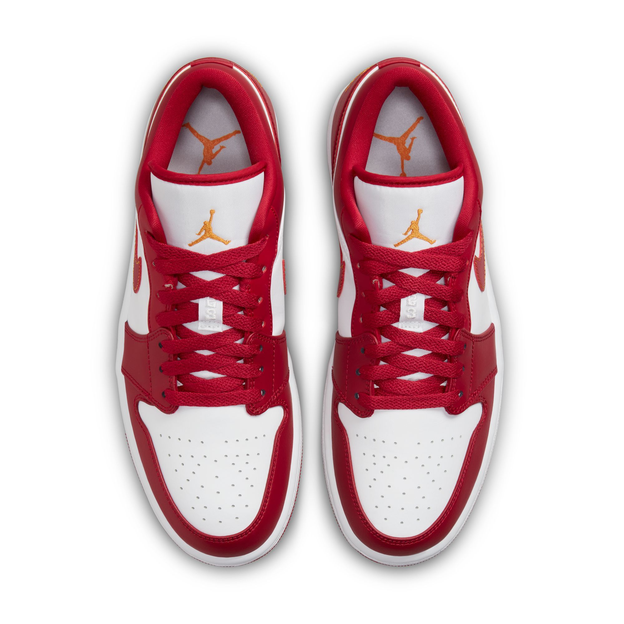 Nike Air Jordan 1 Low Cardinals Red Mens 11 Athletic Shoes Sneakers 553558-607 Nike Retro Air Jordan 1 Low Cardinal Red White Classic  main image 2