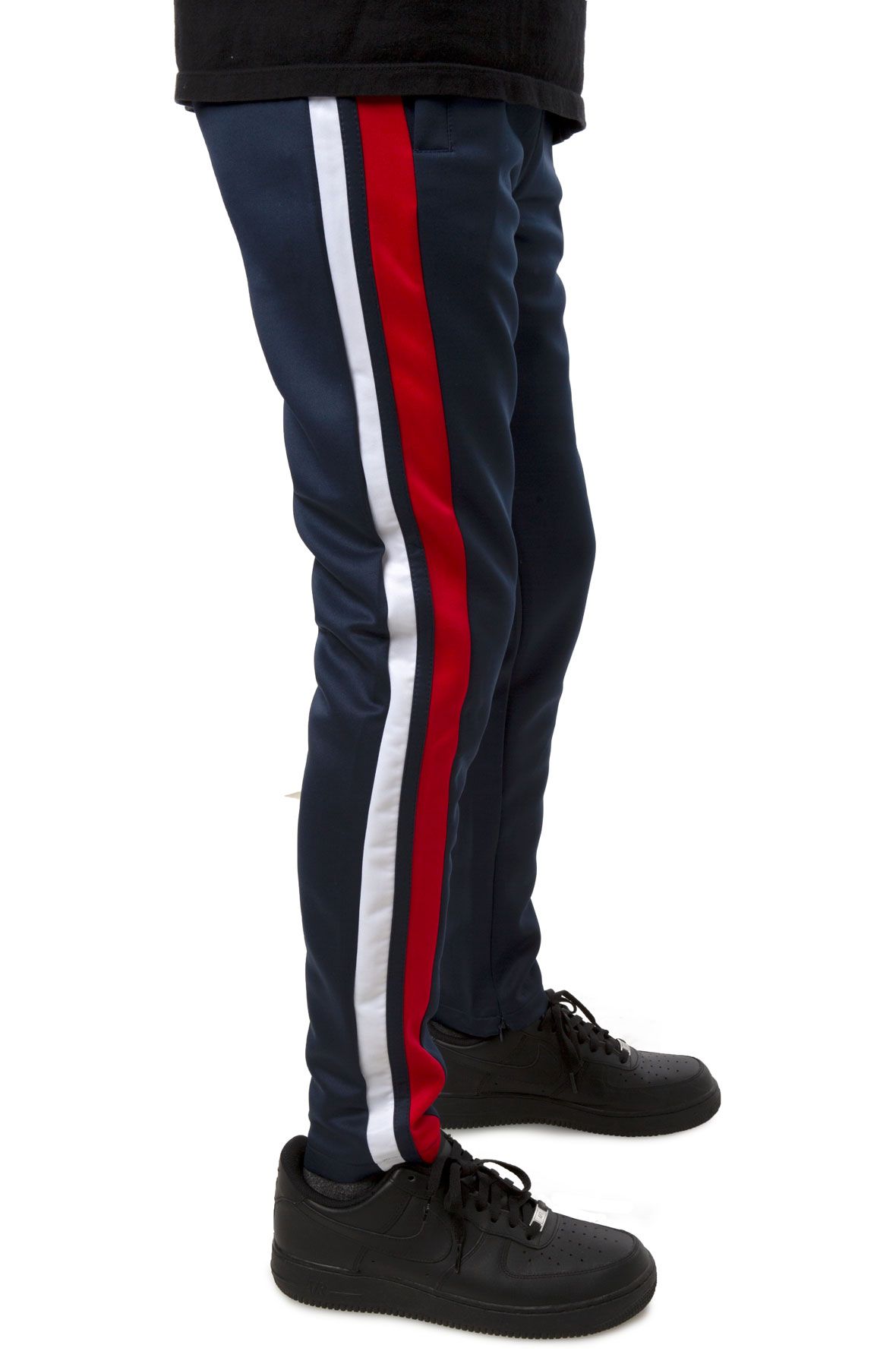 double stripe track pants mens