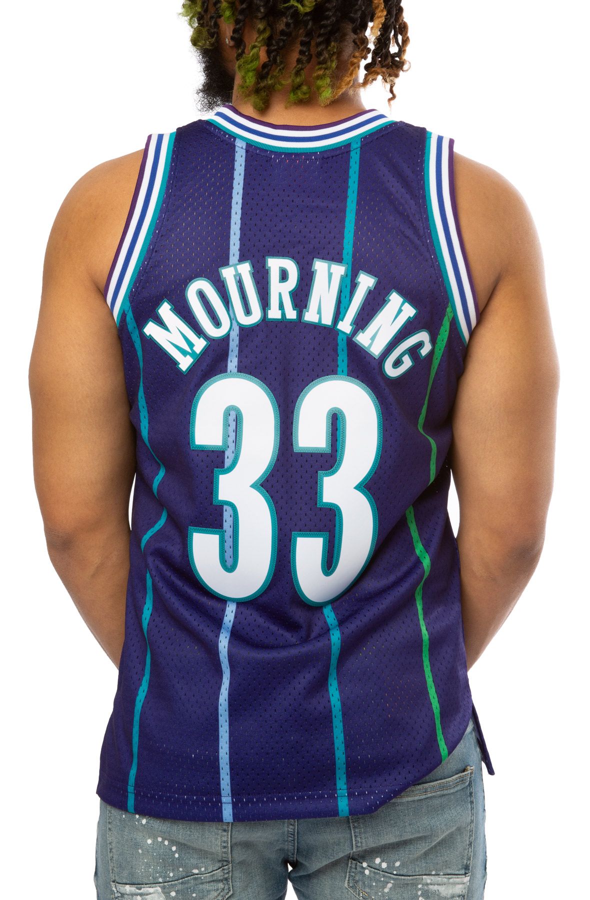 Alonzo Mourning Signed Charlotte Hornets Throwback 1994 Purple M&N  Authentic Basketball Jersey – Schwartz Sports Memorabilia