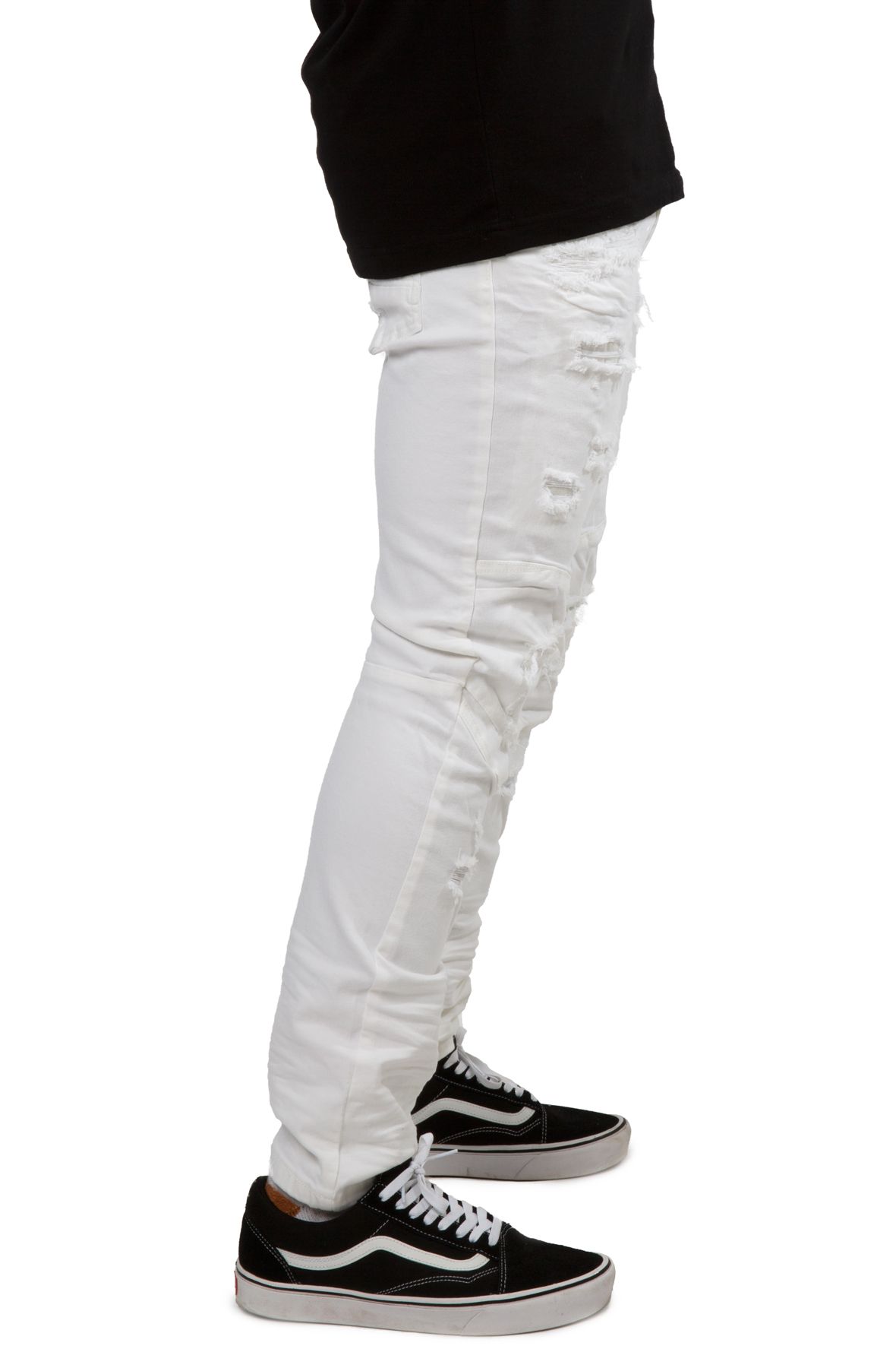 SMOKE RISE Miguel Knee Pad Jeans JP20132WHT Shiekh
