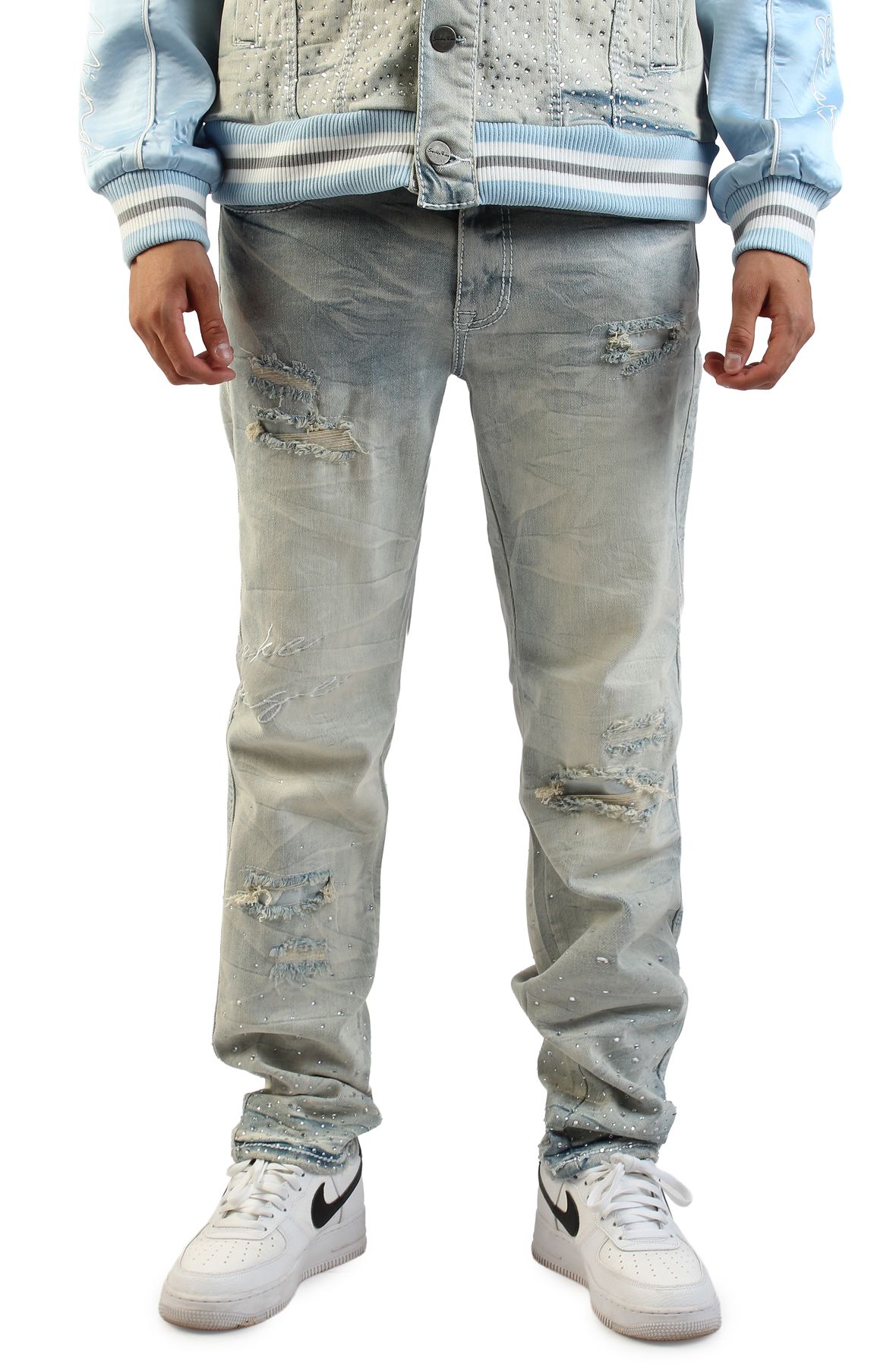 SMOKE RISE Brant Jacquard Jean JP26S445SK-IND - Shiekh
