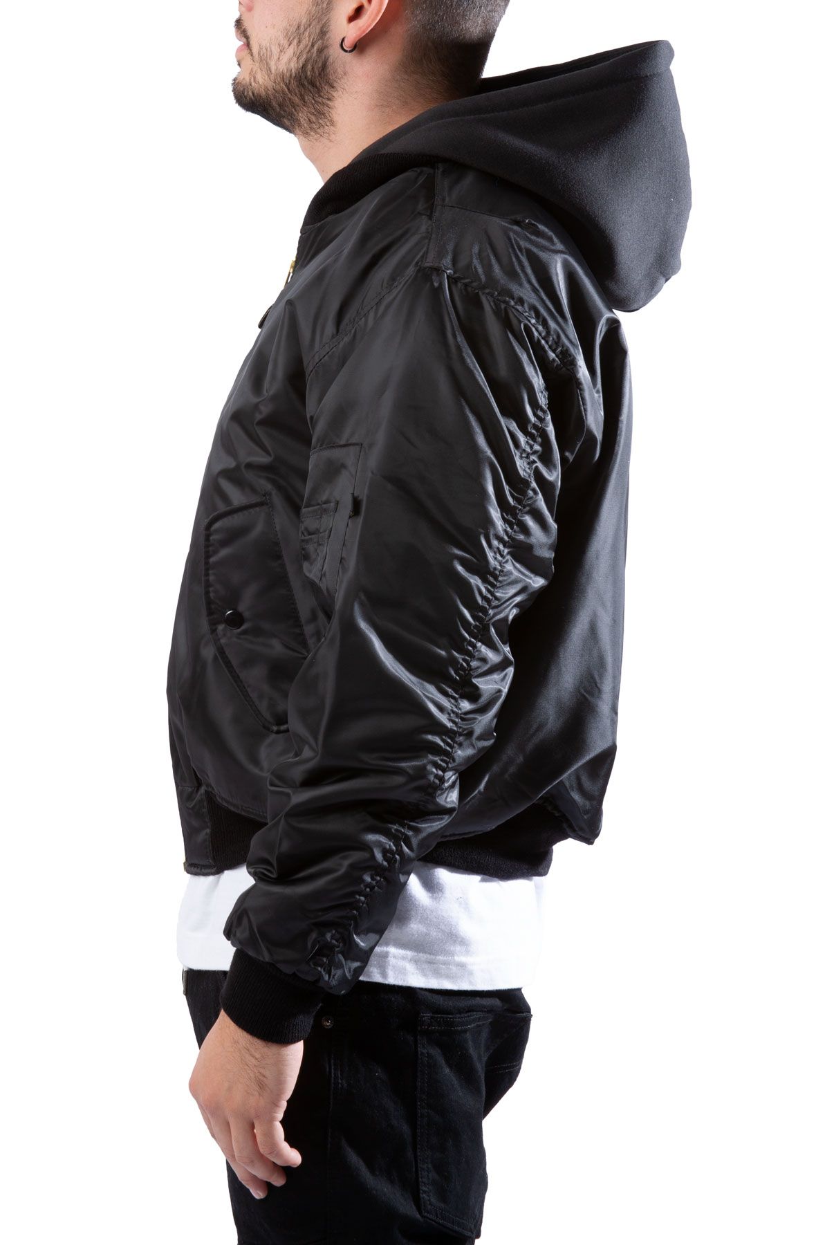 Rothco Hooded Ma 1 Flight Jacket 7400 Blk Shiekh 