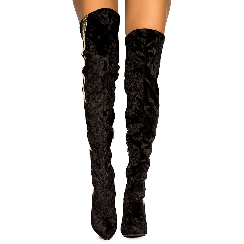 long black boot heels