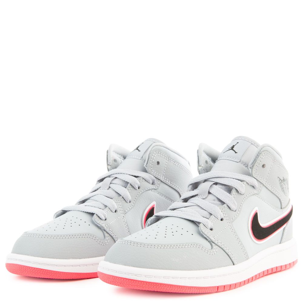 jordan 1 mid wolf grey racer pink black