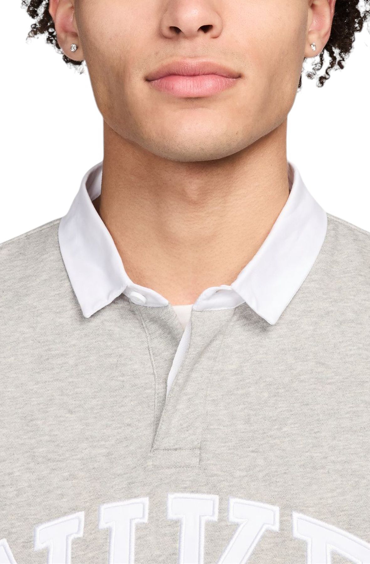 NIKE Club Fleece Long-Sleeve Fleece Polo FN3112 063 - Shiekh