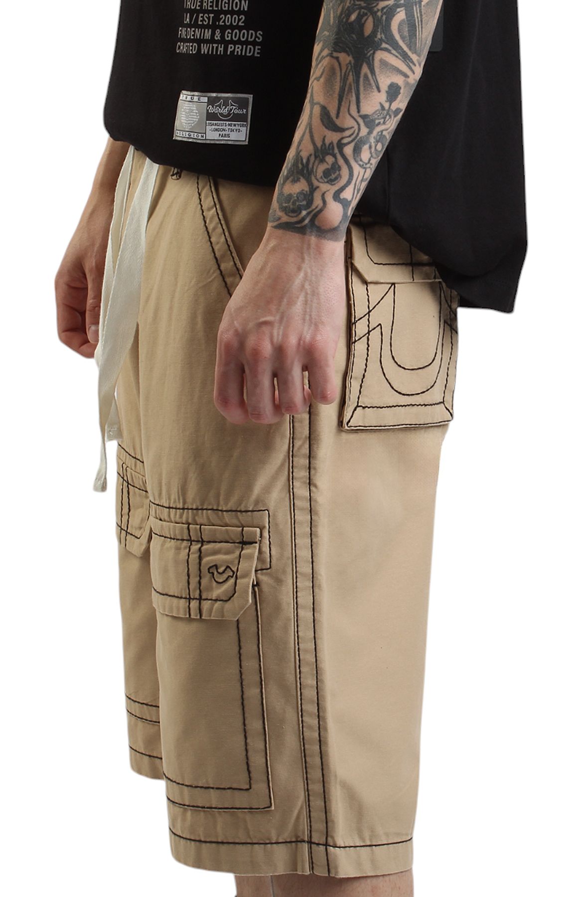 TRUE RELIGION Vinny Big T Cargo Shorts 109500-2629 - Shiekh