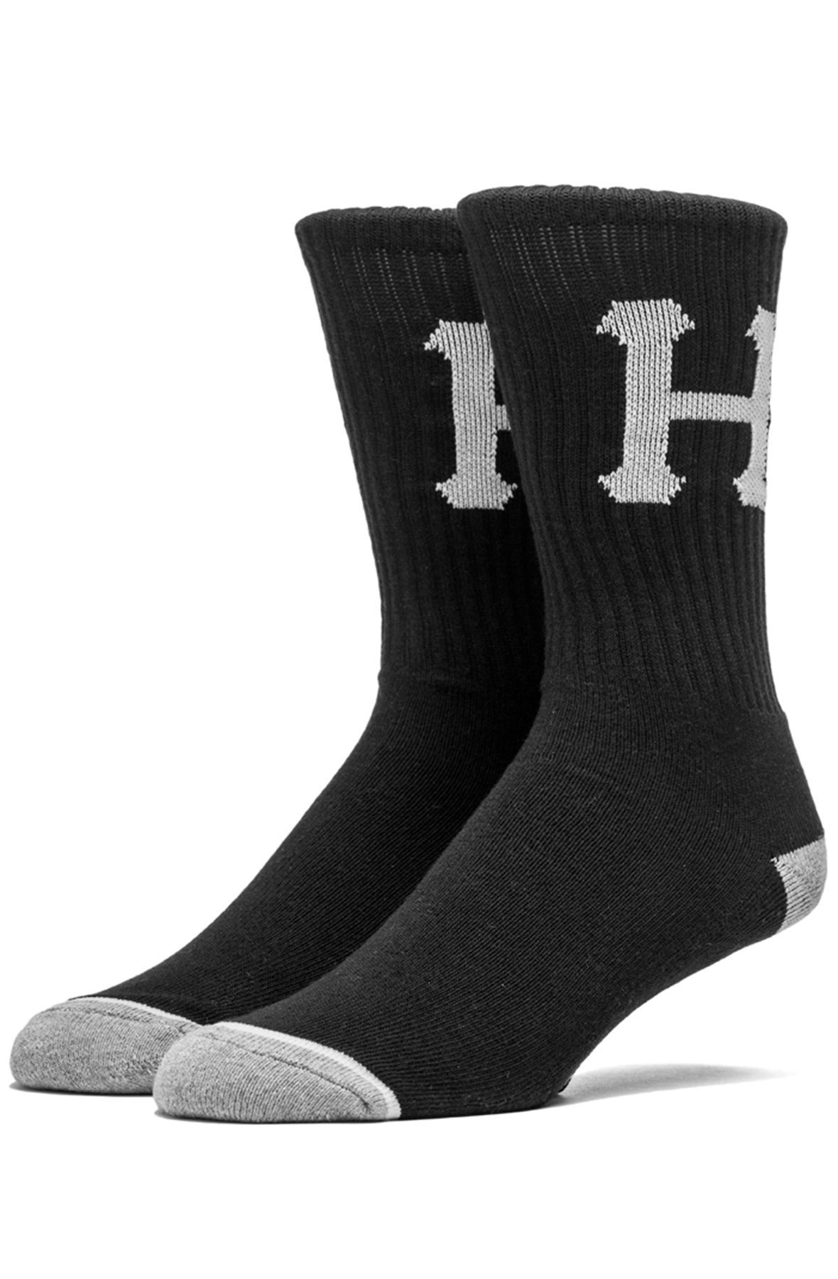 HUF The Classic H Crew Socks in SK61019BLK Shiekh