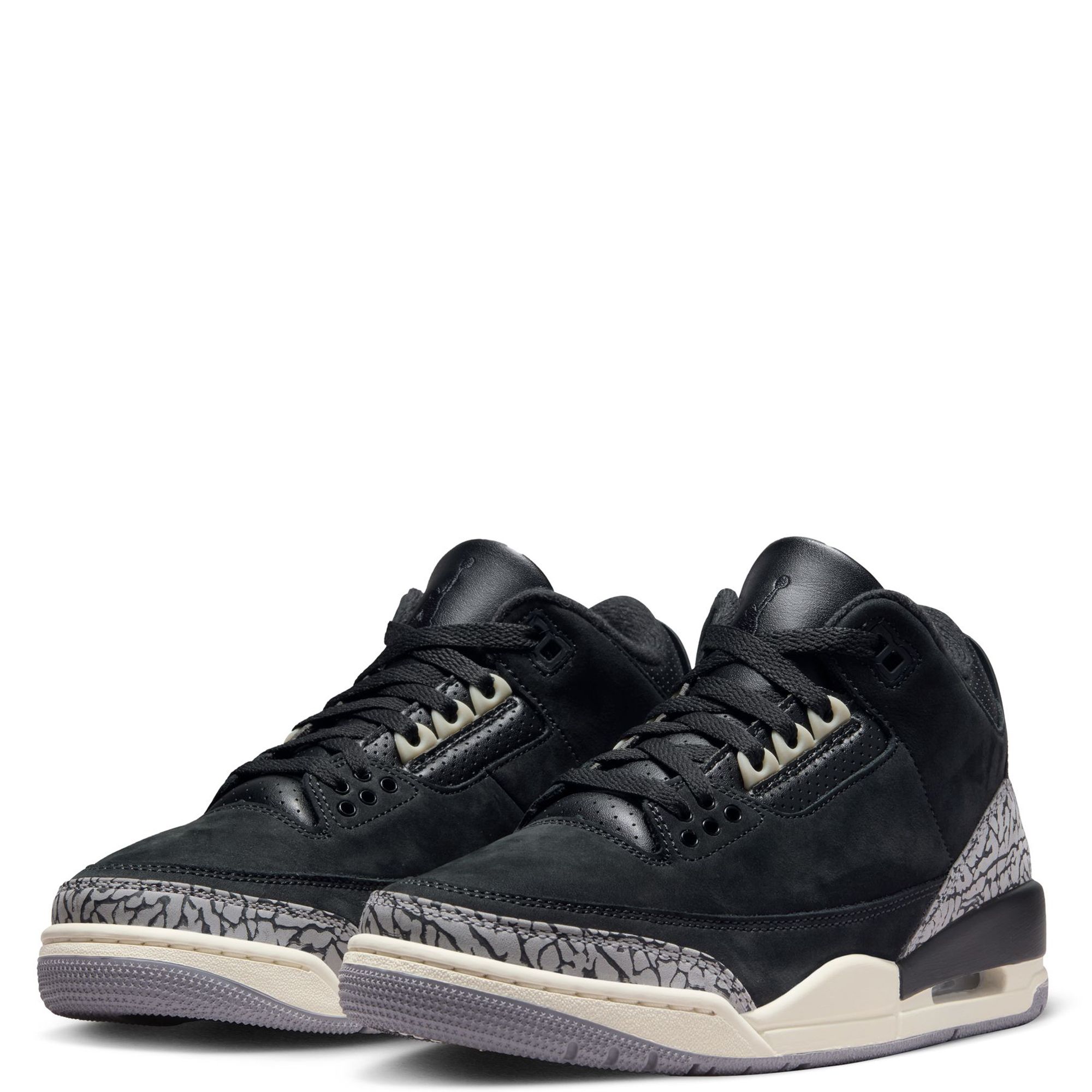 Jordan 3 hotsell black and grey